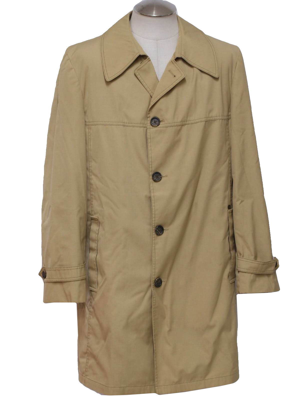 1970's Jacket (London Fog): 70s -London Fog- Mens khaki tan cotton ...