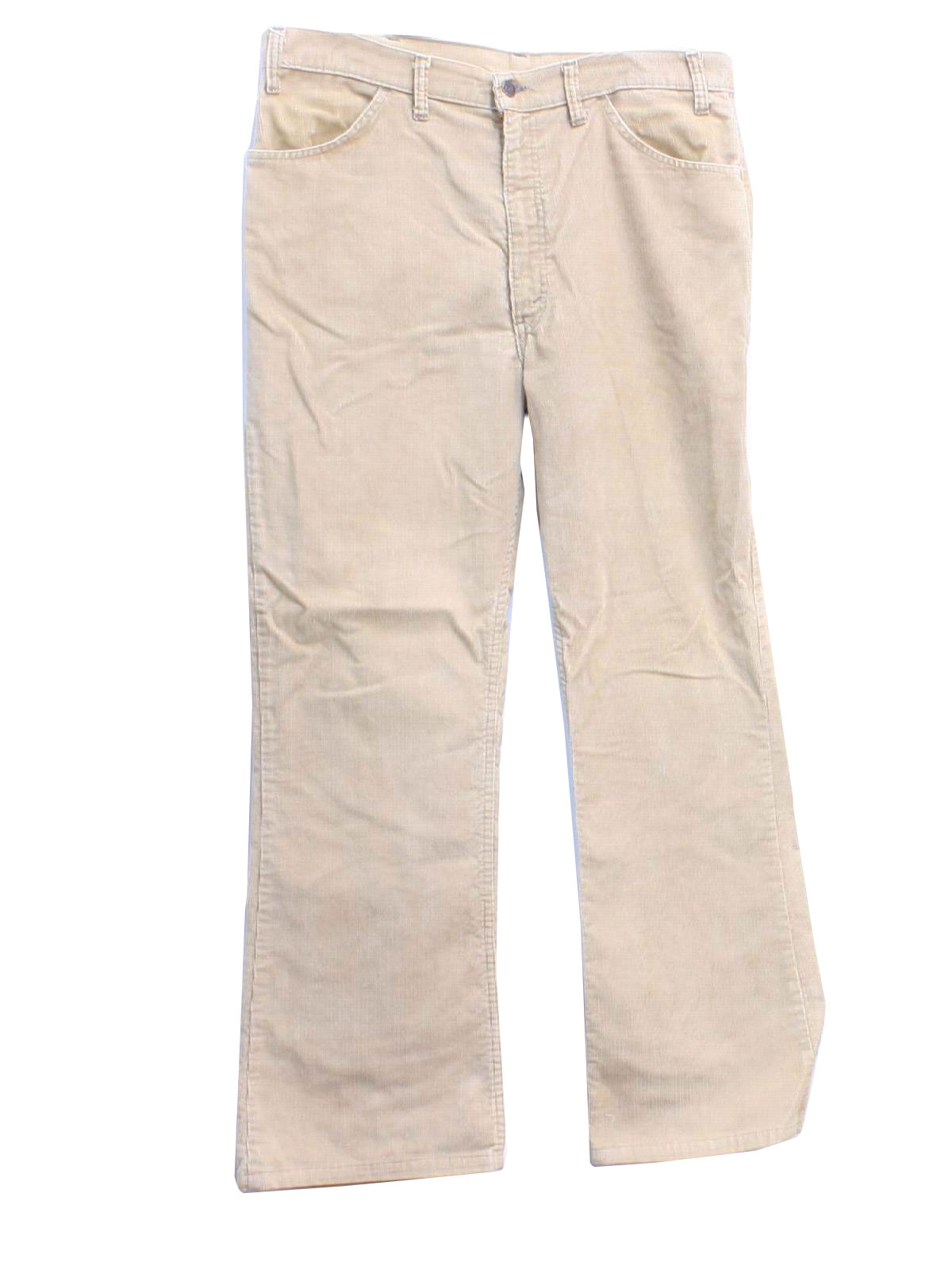 Vintage 1970's Flared Pants / Flares: 70s -Levis- Mens tan cotton ...