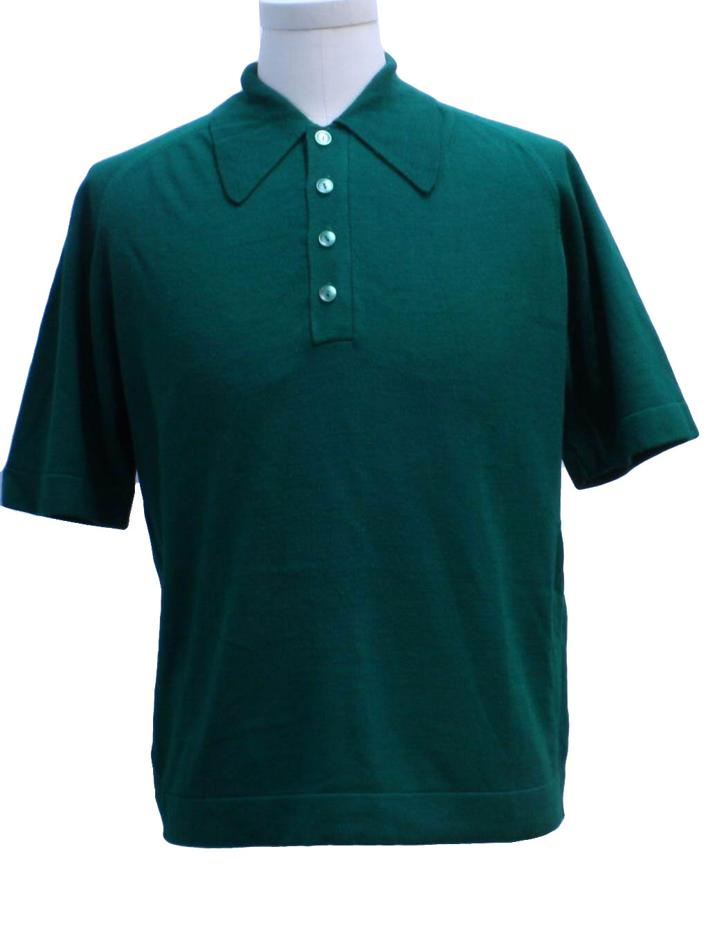 70's Spalding Knit Shirt: 70s -Spalding- Mens green background acrylic ...