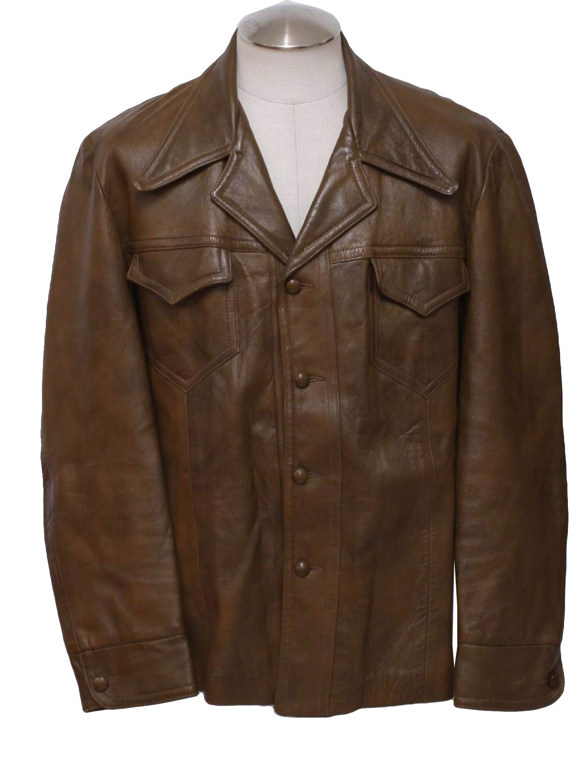 Vintage leather shop car coat