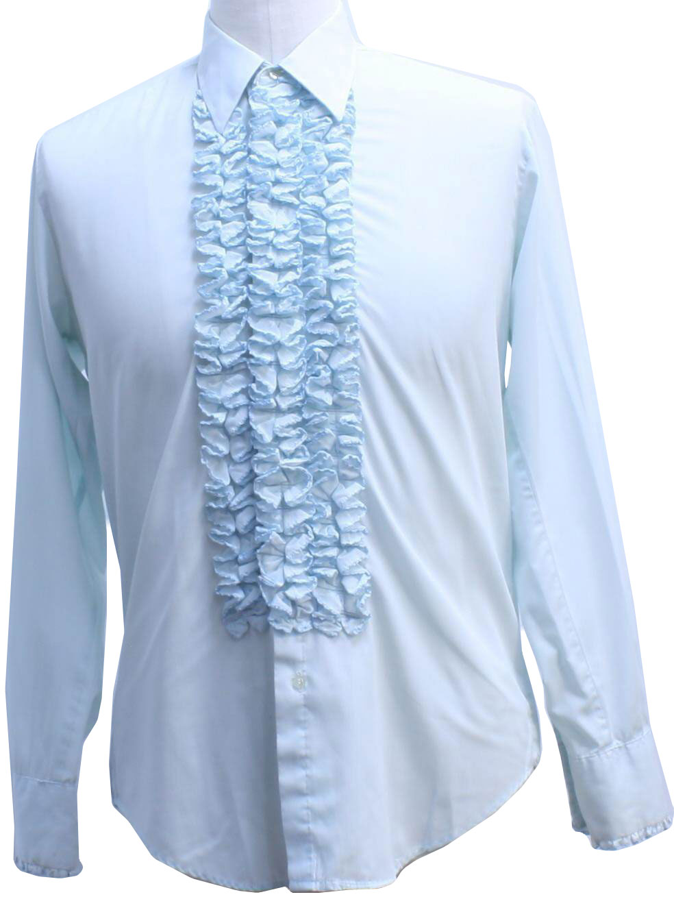 Retro 1970s Shirt: 70s -After Six- Mens light powder blue, longsleeve ...