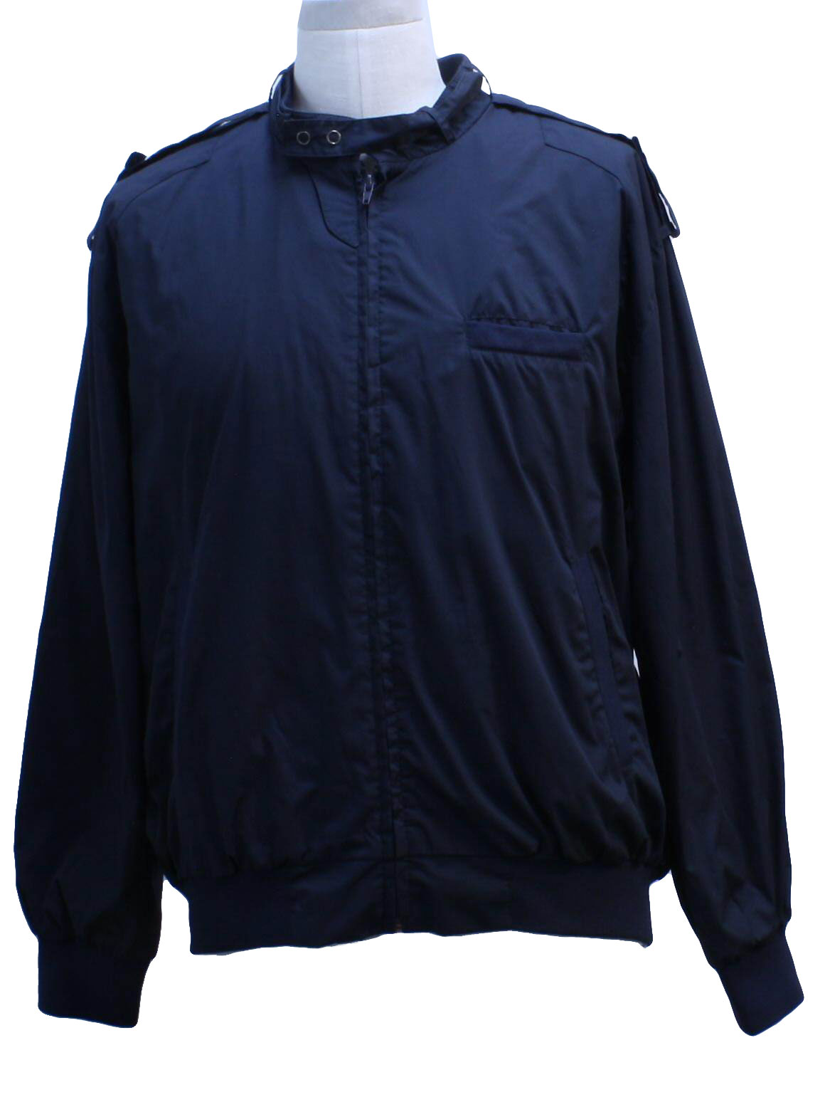Retro 80's Jacket: 80s -Towncraft- Mens dark blue cotton polyester ...