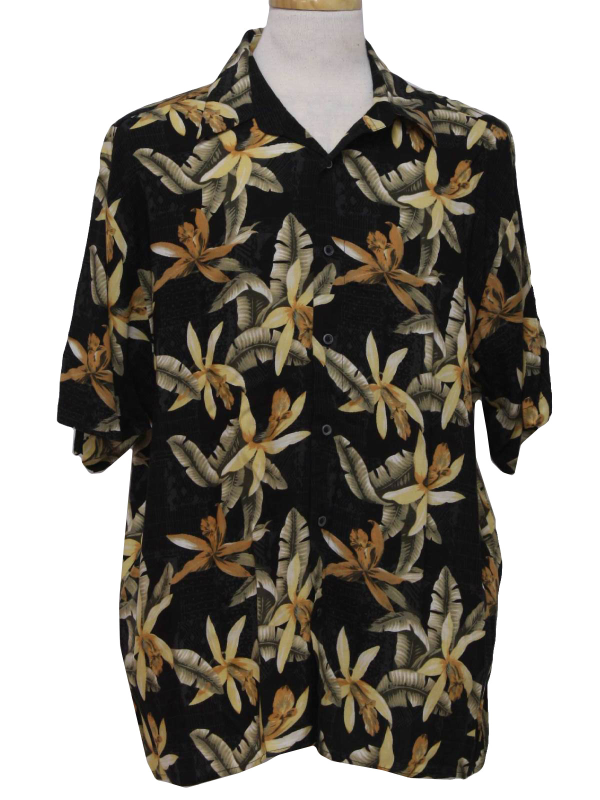 90s Hawaiian Shirt (Natural Issue): 90s -Natural Issue- Mens black ...