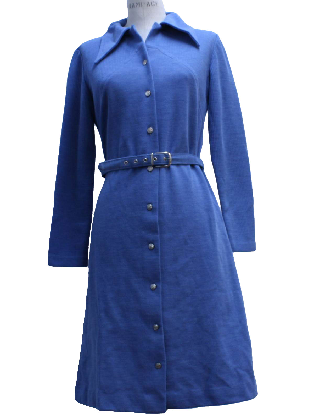 1970's Dress (Kenny Classics): 70s -Kenny Classics- Womens light blue ...