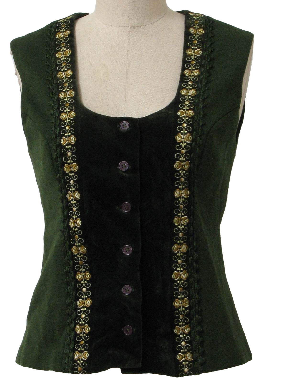 1980's Vest (Kuhnen): 80s -Kuhnen- Womens Hunter green, wool knit ...