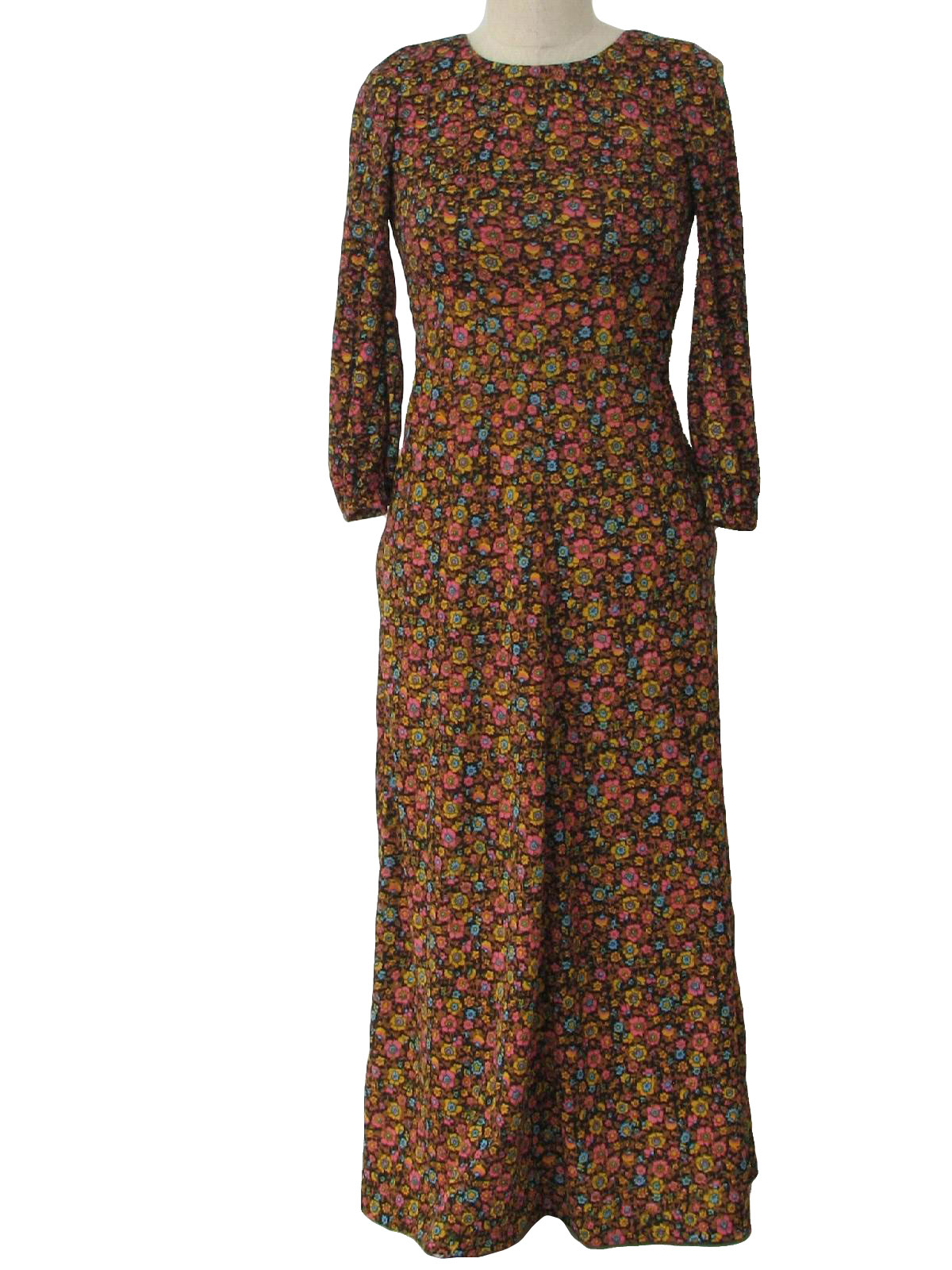 Vintage Missing Label 70's Hippie Dress: Late 70s or early 80s