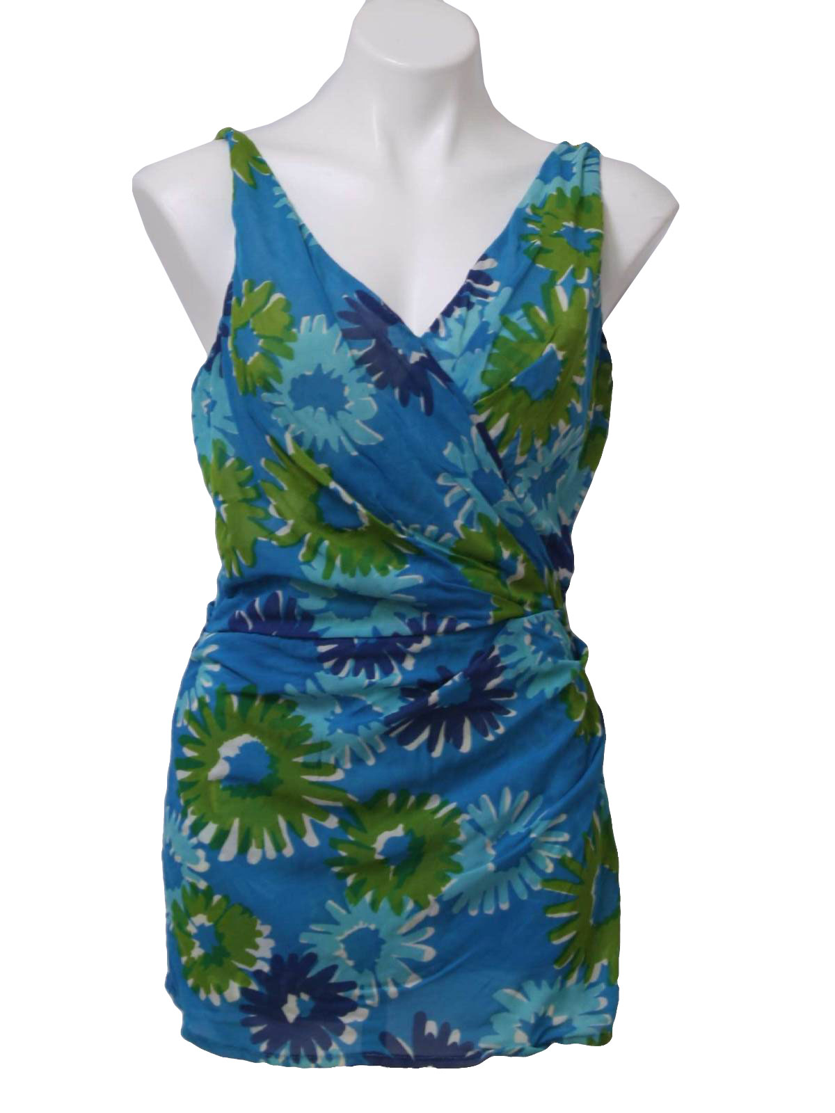 Vintage 1960's Swimsuit/Swimwear: 60s -Cole of California- Womens teal ...