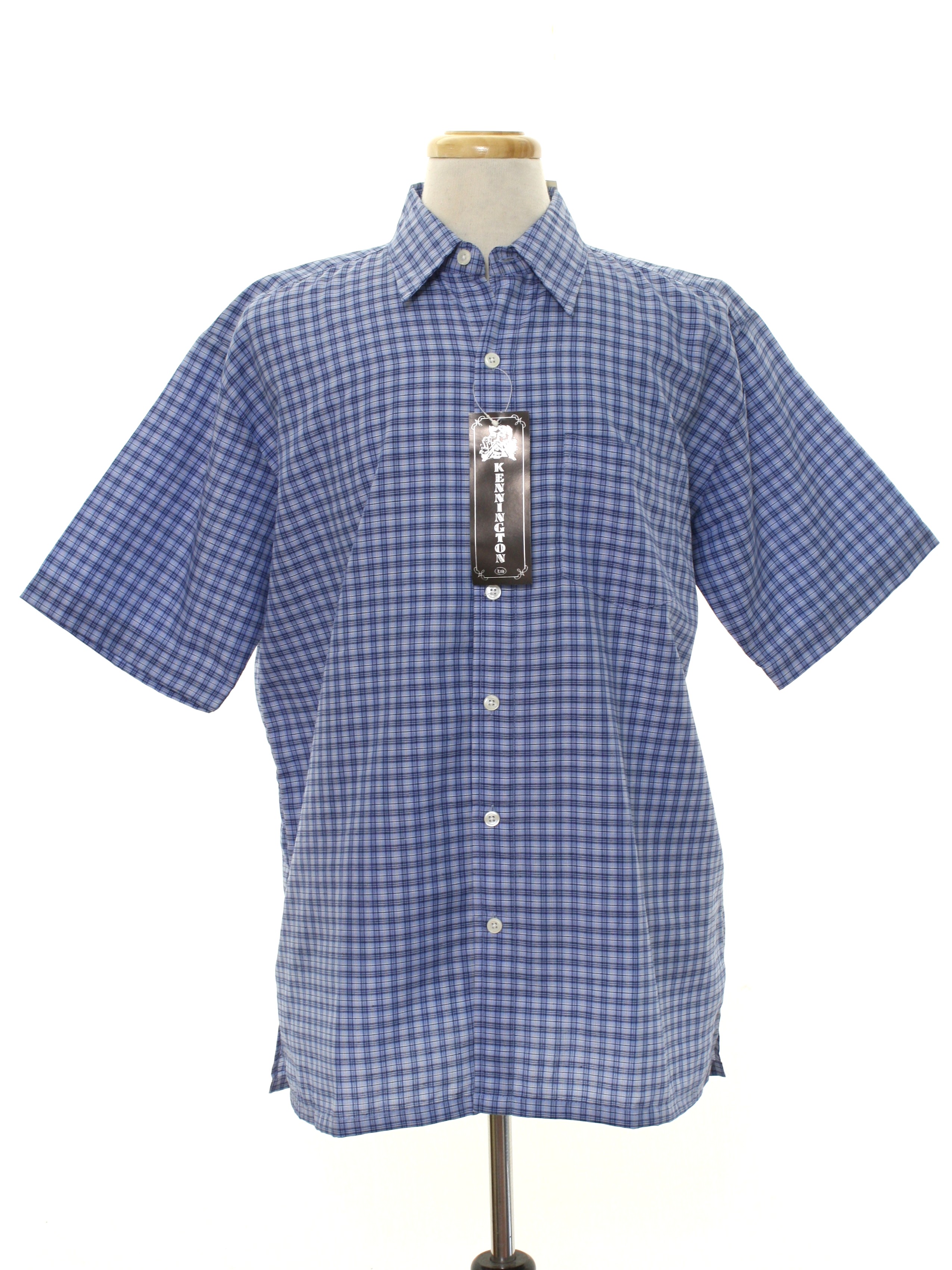 Nineties Kennington Shirt: 90s -Kennington- Mens blue background with ...