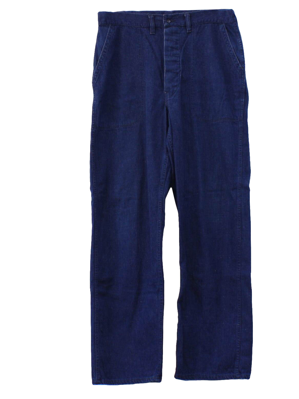 1970's Retro Bellbottom Pants: 70s -No Label- Mens faded blue cotton ...