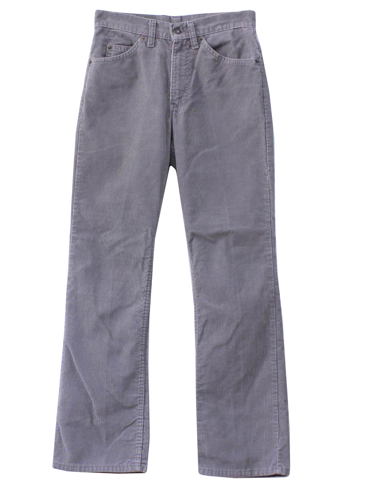 1970's Retro Flared Pants / Flares: 70s -Levis- Mens light gray cotton ...
