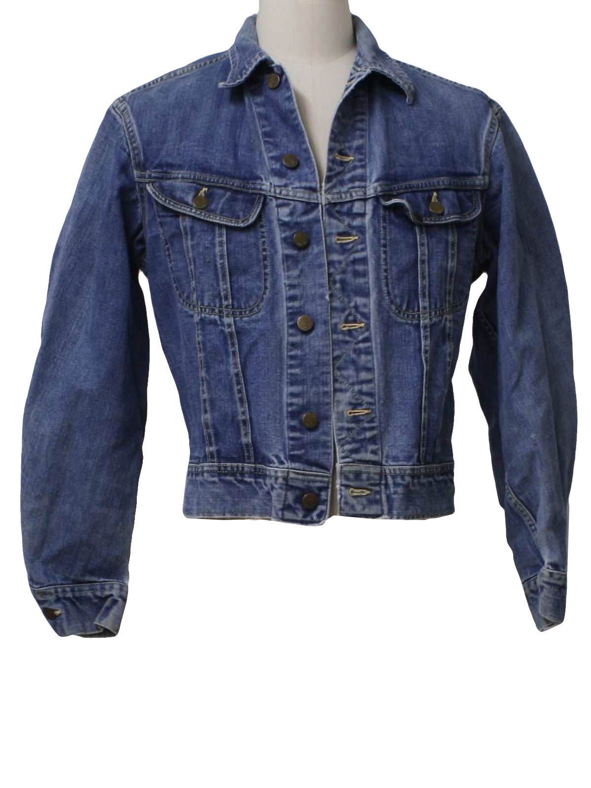 Vintage 60s Jacket: 60s -Lee 101J- Mens well worn light blue background ...