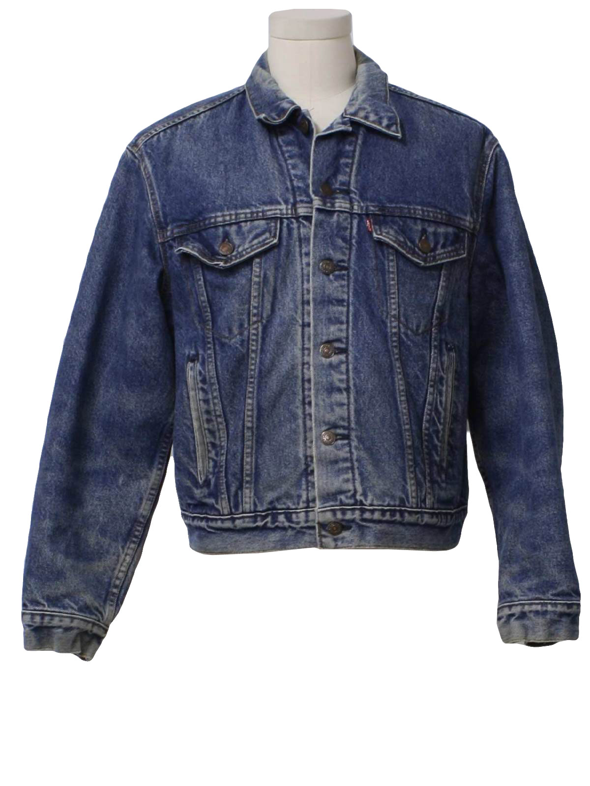 Levis 80's Vintage Jacket: 80s -Levis- Mens medium well worn blue ...