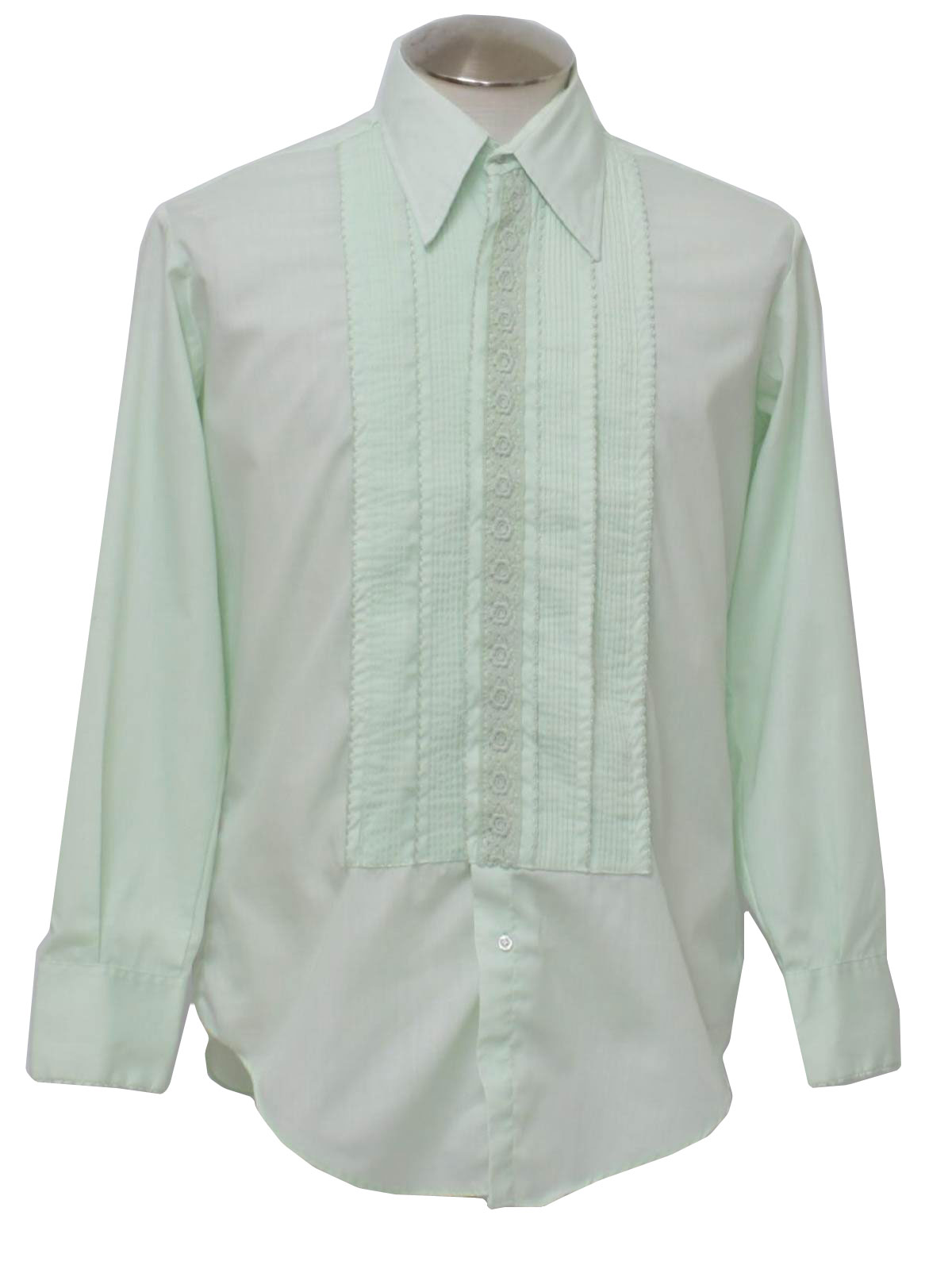 70s Shirt (After Six): 70s -After Six- Mens very light lime green ...