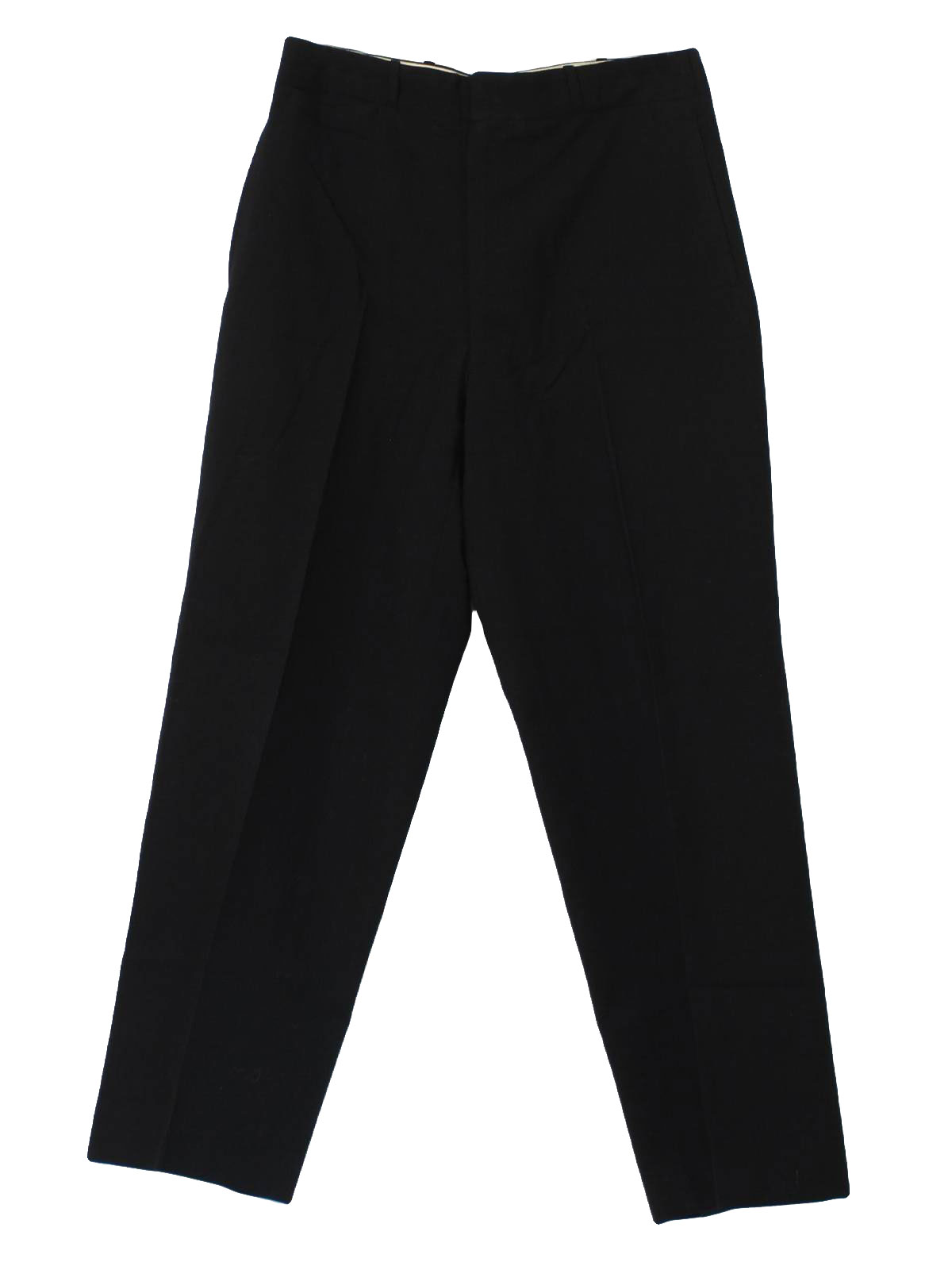 Retro 1950s Pants: 50s -S.Appel Co New York- Mens black background wool ...