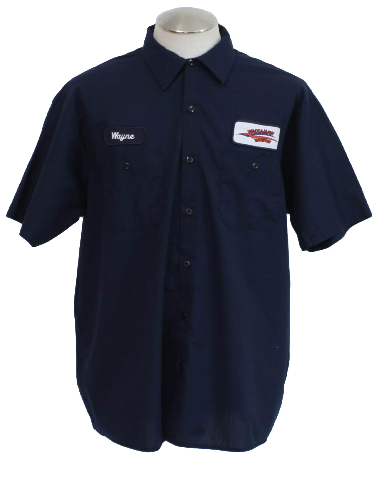 Retro 1990's Shirt (Cintas) : 90s -Cintas- Mens navy blue, shortsleeve ...