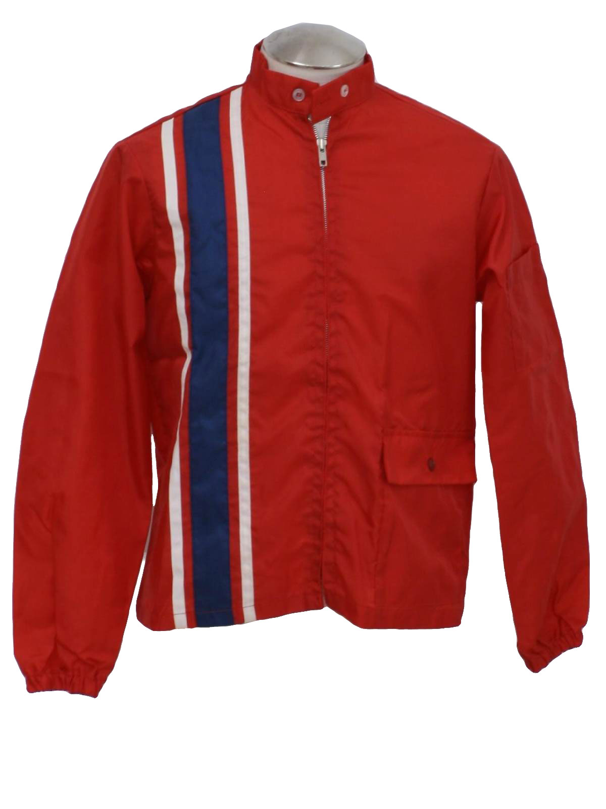 1970s Vintage Jacket: 70s -Swingster- Mens red, white and navy blue ...