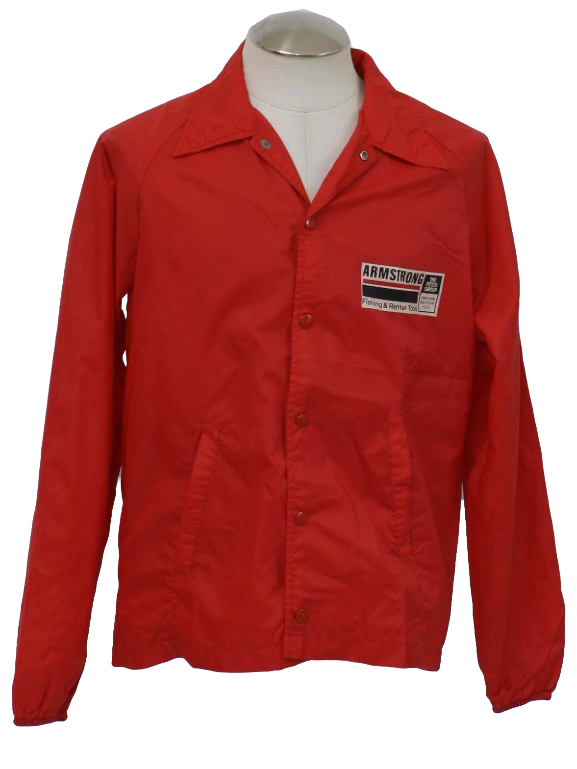1970's Retro Jacket: 70s -Ebert- Mens red nylon windbreaker style ...