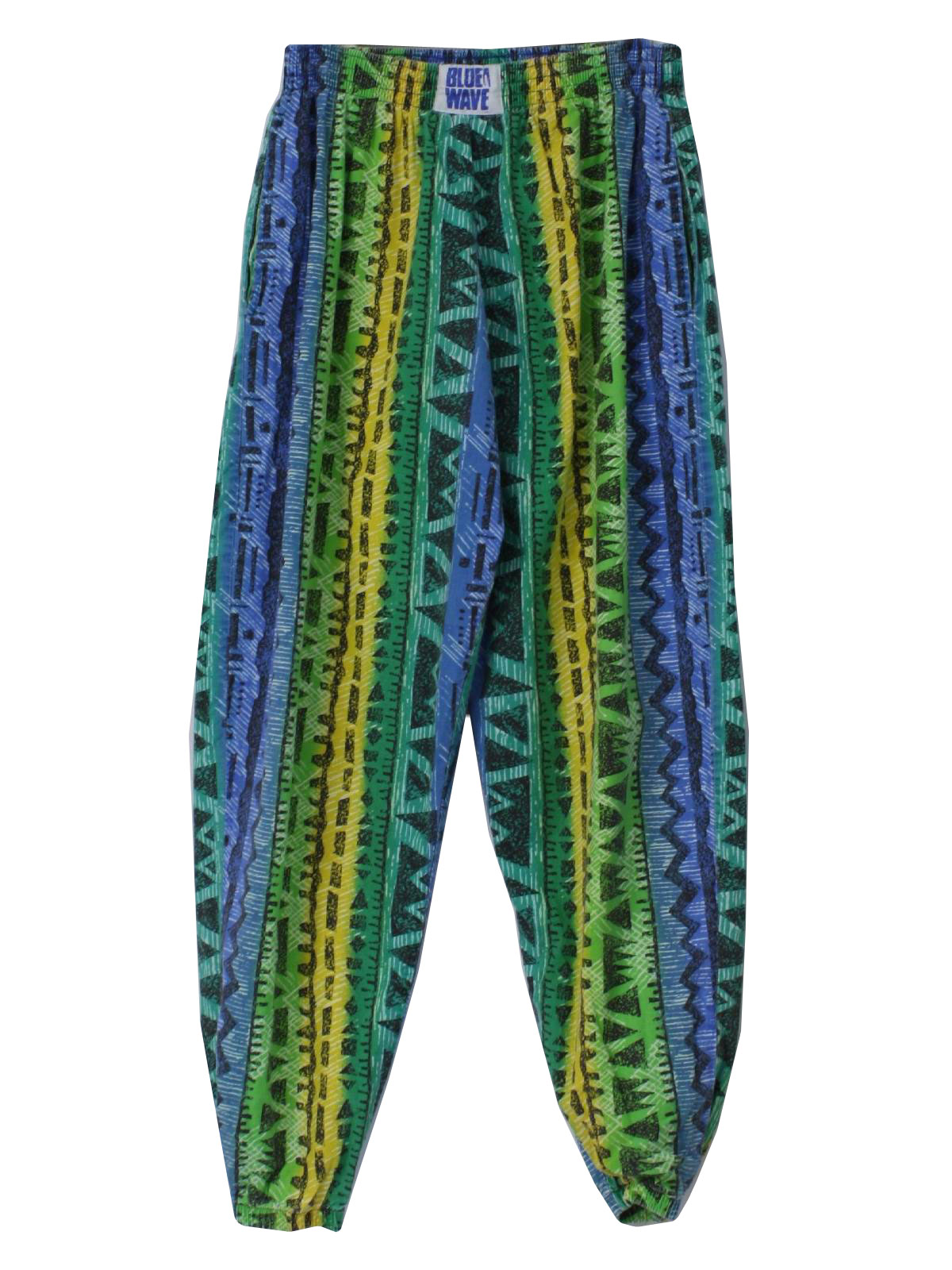 Eighties Blue Wave Pants: 80s -Blue Wave- Unisex green