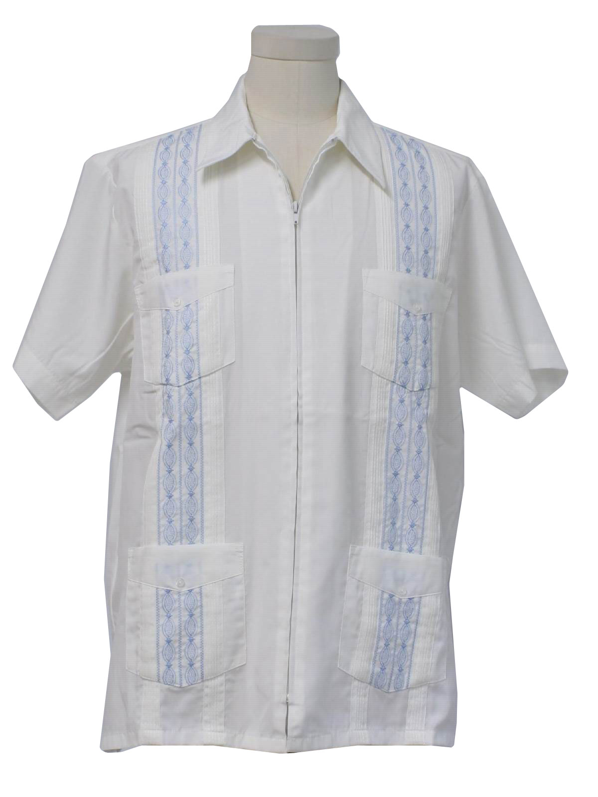 80s Retro Guayabera Shirt: 80s -Haband- Mens crisp white cotton ...