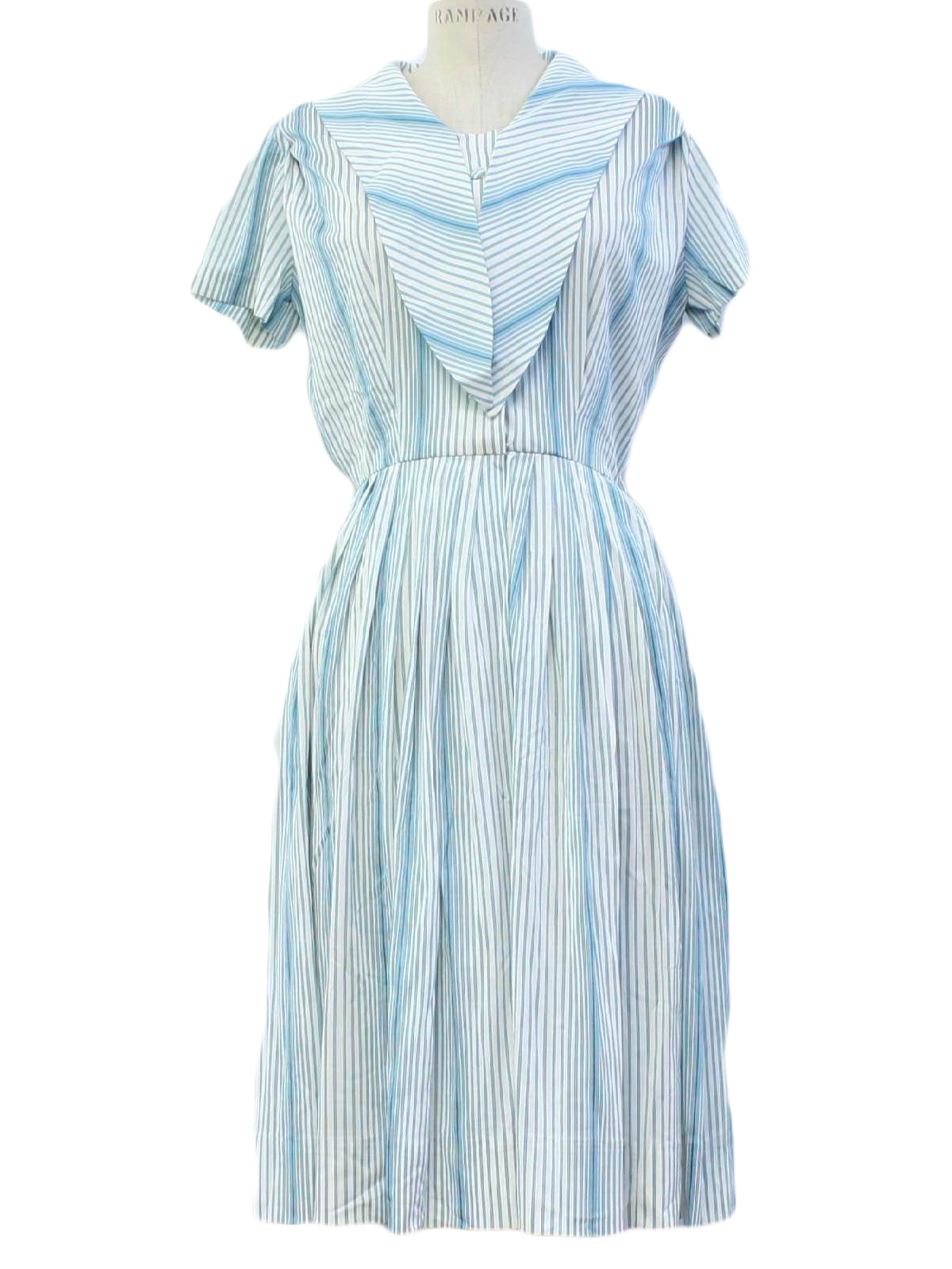 50s Retro Dress: Late 50s -Nancy Greer New York- Womens white ...