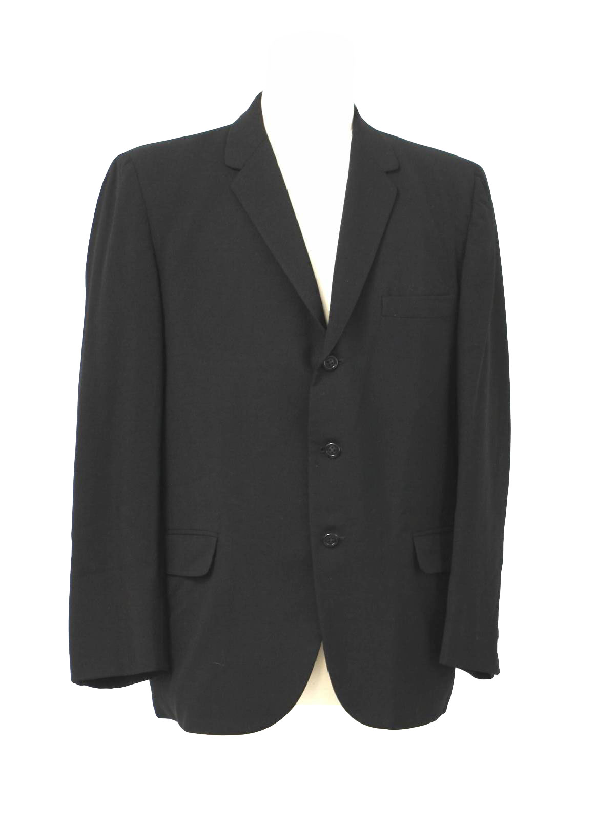 Vintage 60s Jacket: 60s -Middishade- Mens black wool poplin mod sport ...