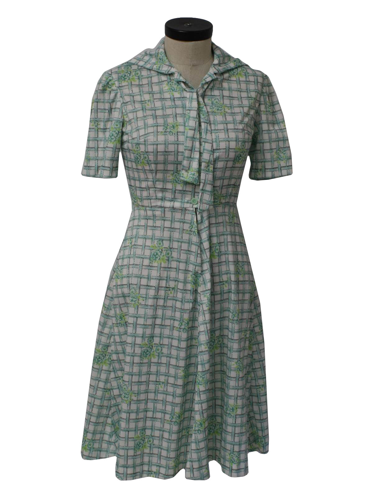 1960s Home Sewn Dress: 60s -Home Sewn- Petite Womens or girls white ...