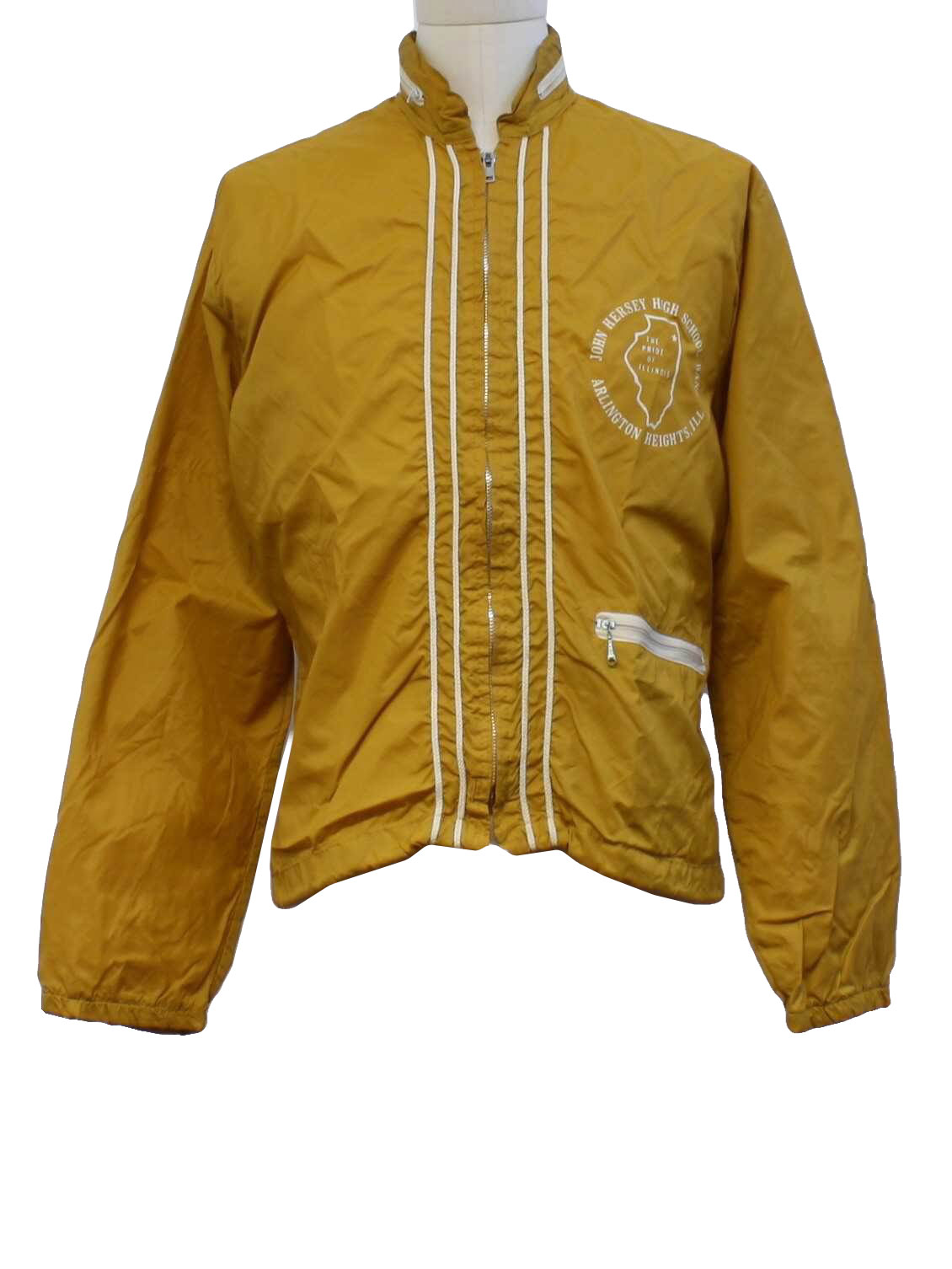 60s Vintage Champion Jacket: 60s -Champion- Mens dark gold and white ...
