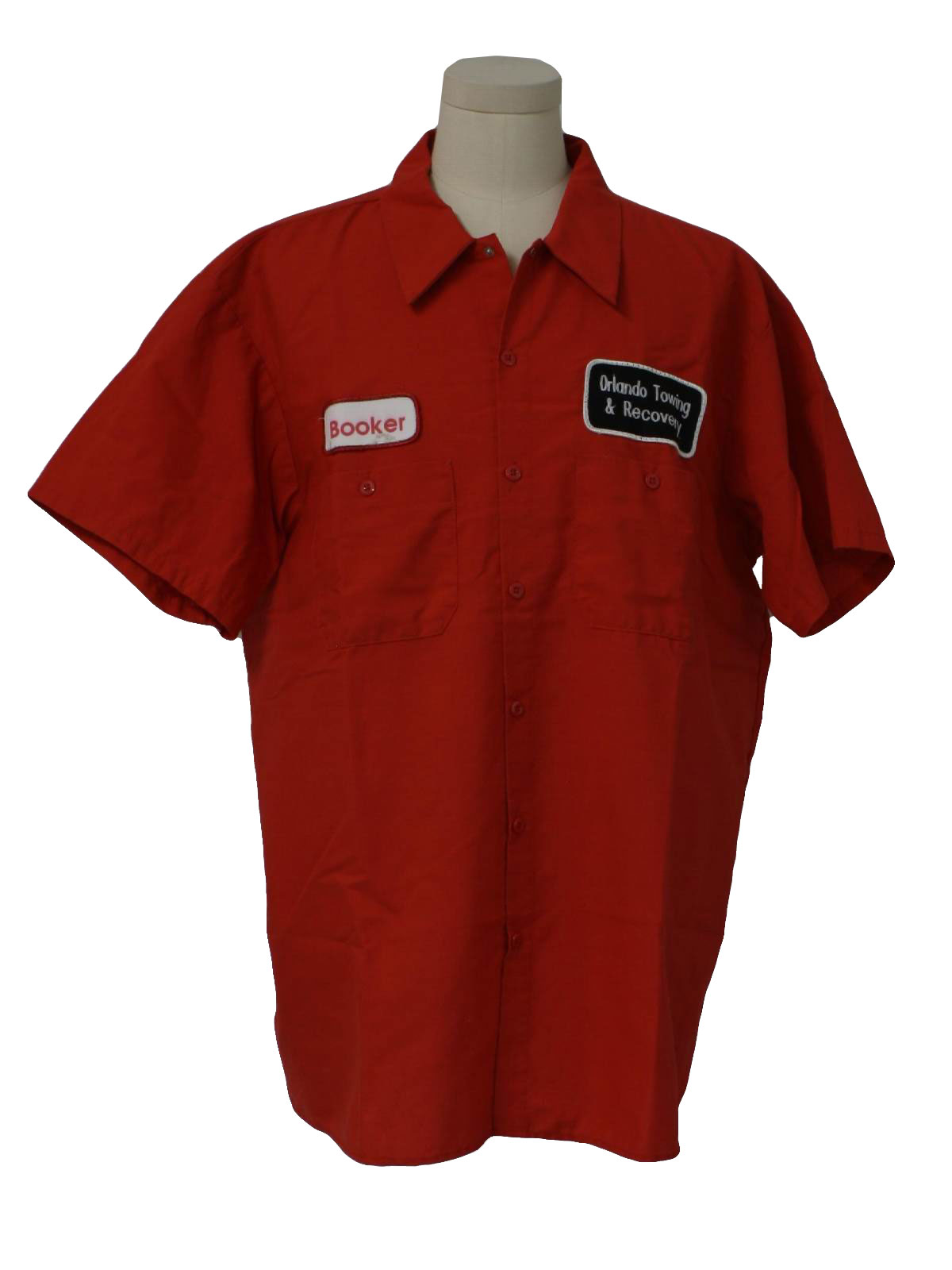 1980's Retro Shirt: 80s -Softwear- Mens bright red, short sleeve ...