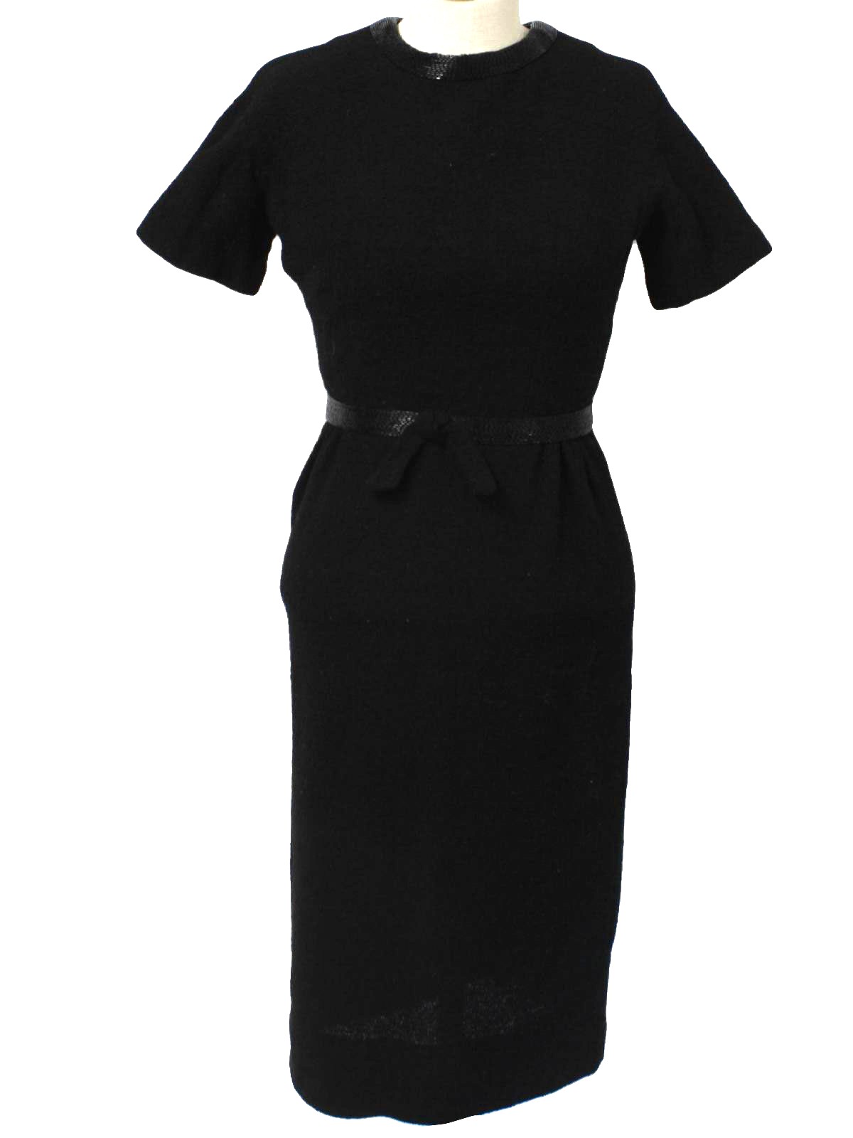 Vintage 1950's Cocktail Dress: 50s -Missing Label- Womens black ...