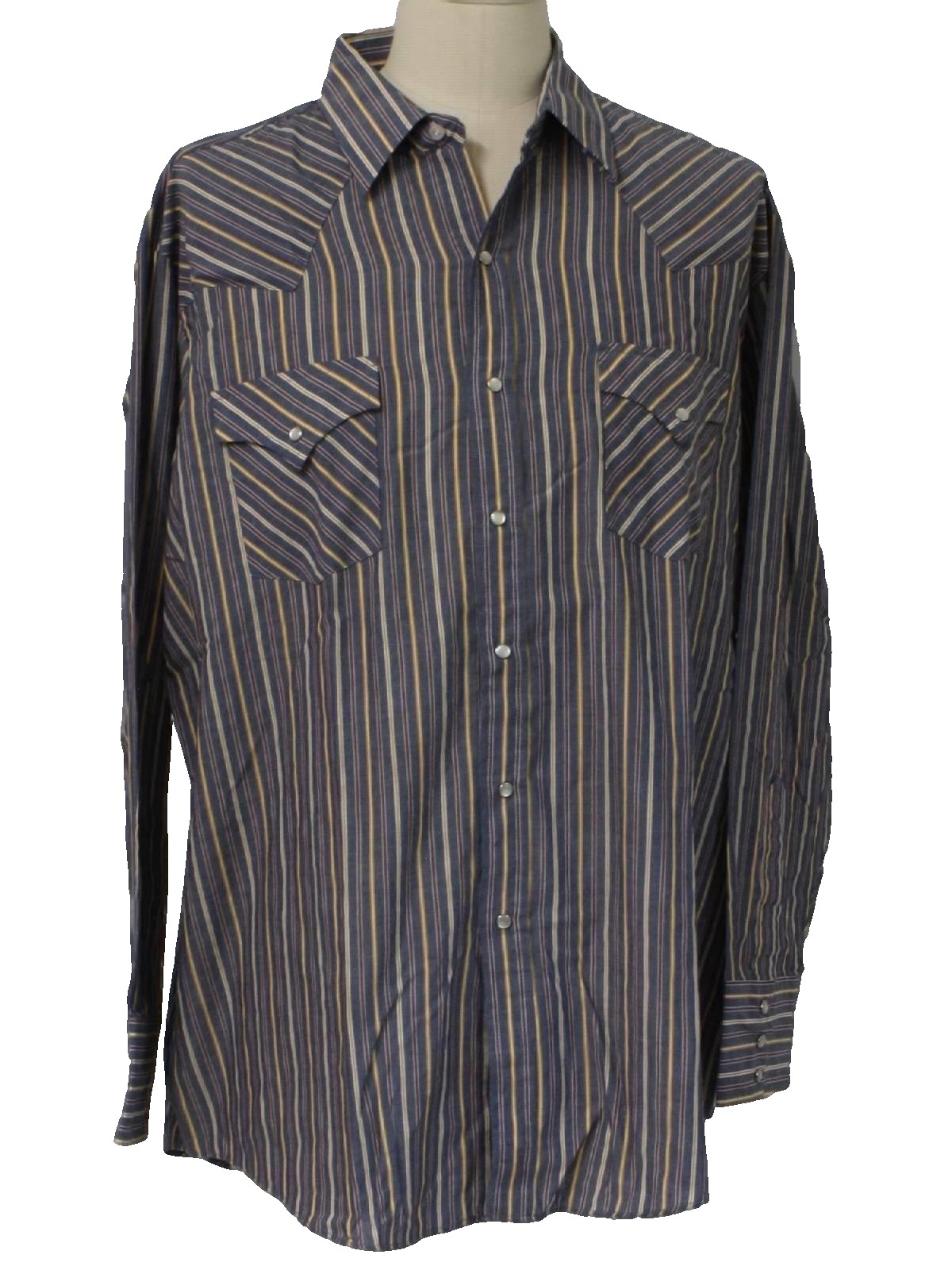 Retro 1990s Western Shirt: 90s -Plains Western Wear- Mens heathered ...