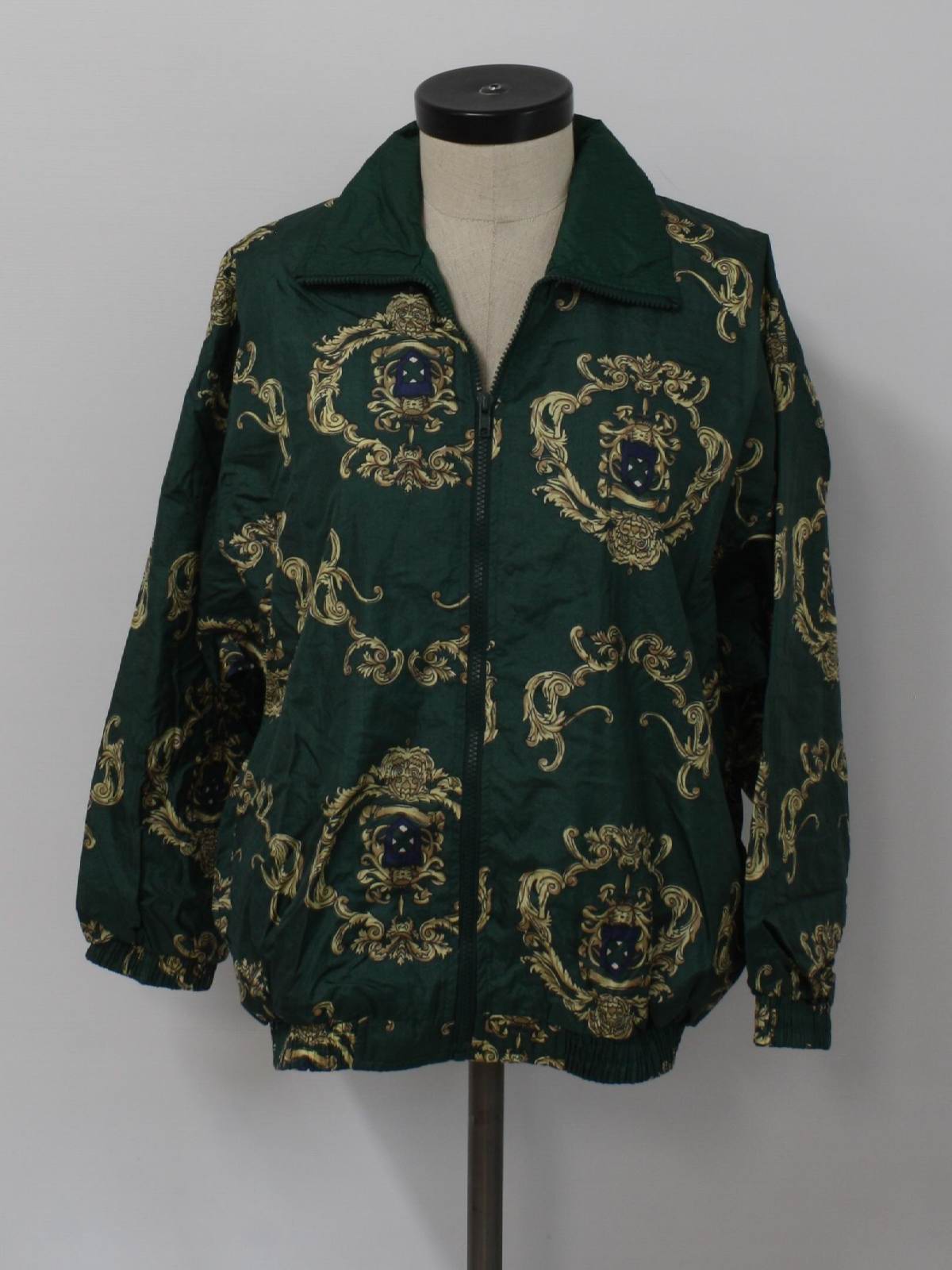Slade 1990s Vintage Jacket: 90s -Slade- Womens green background with ...