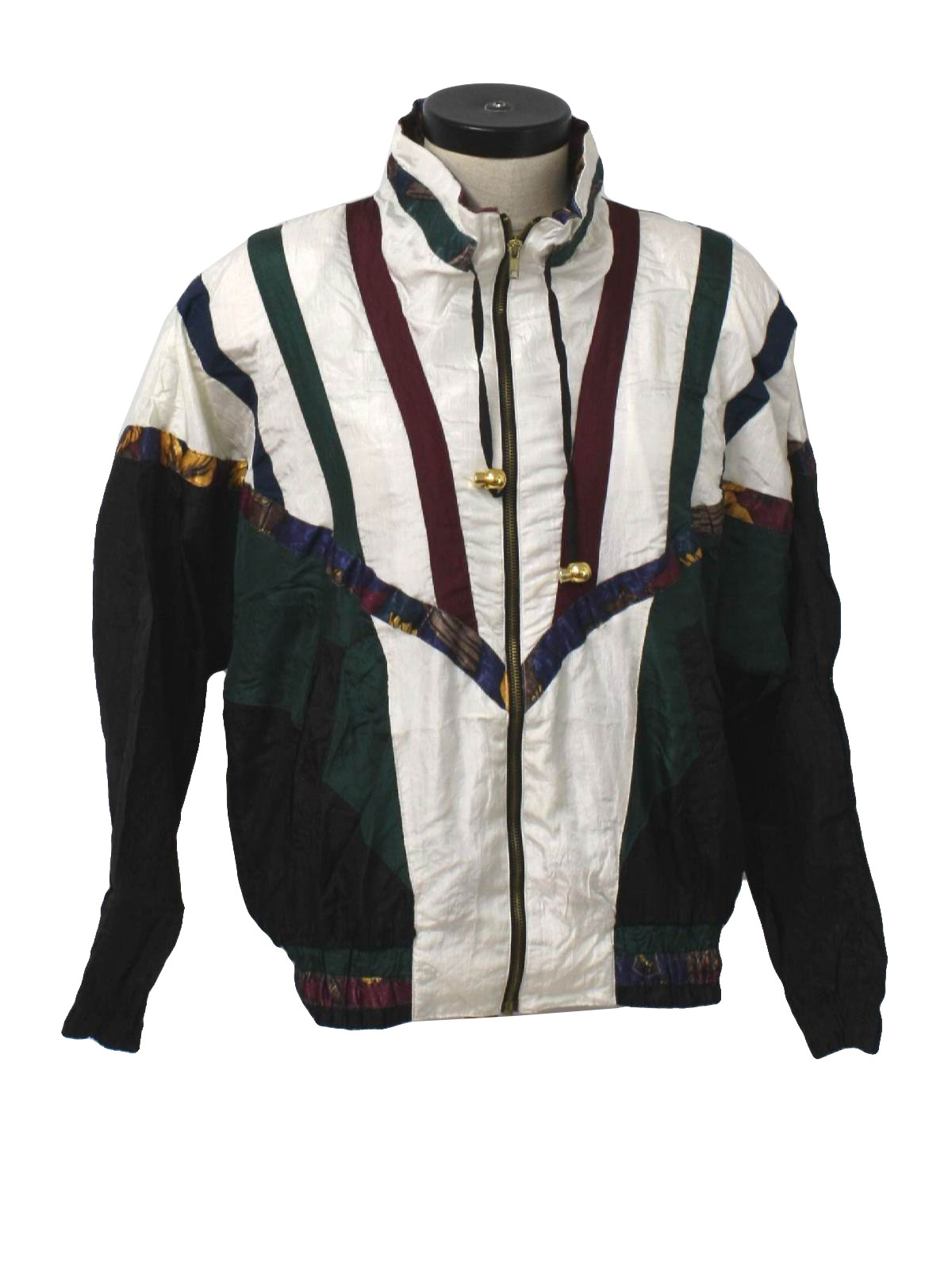 90s Retro Jacket: 90s -Westside- Womens off white background with green ...