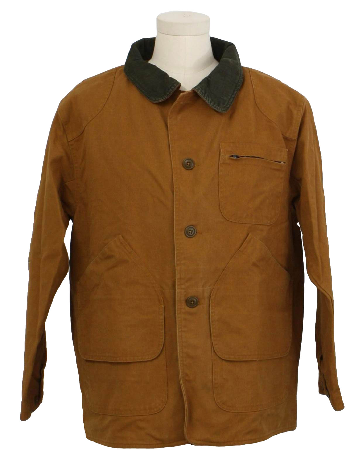 Retro Eighties Jacket: 80s -L.L.Bean- Mens tan and olive cotton canvas ...