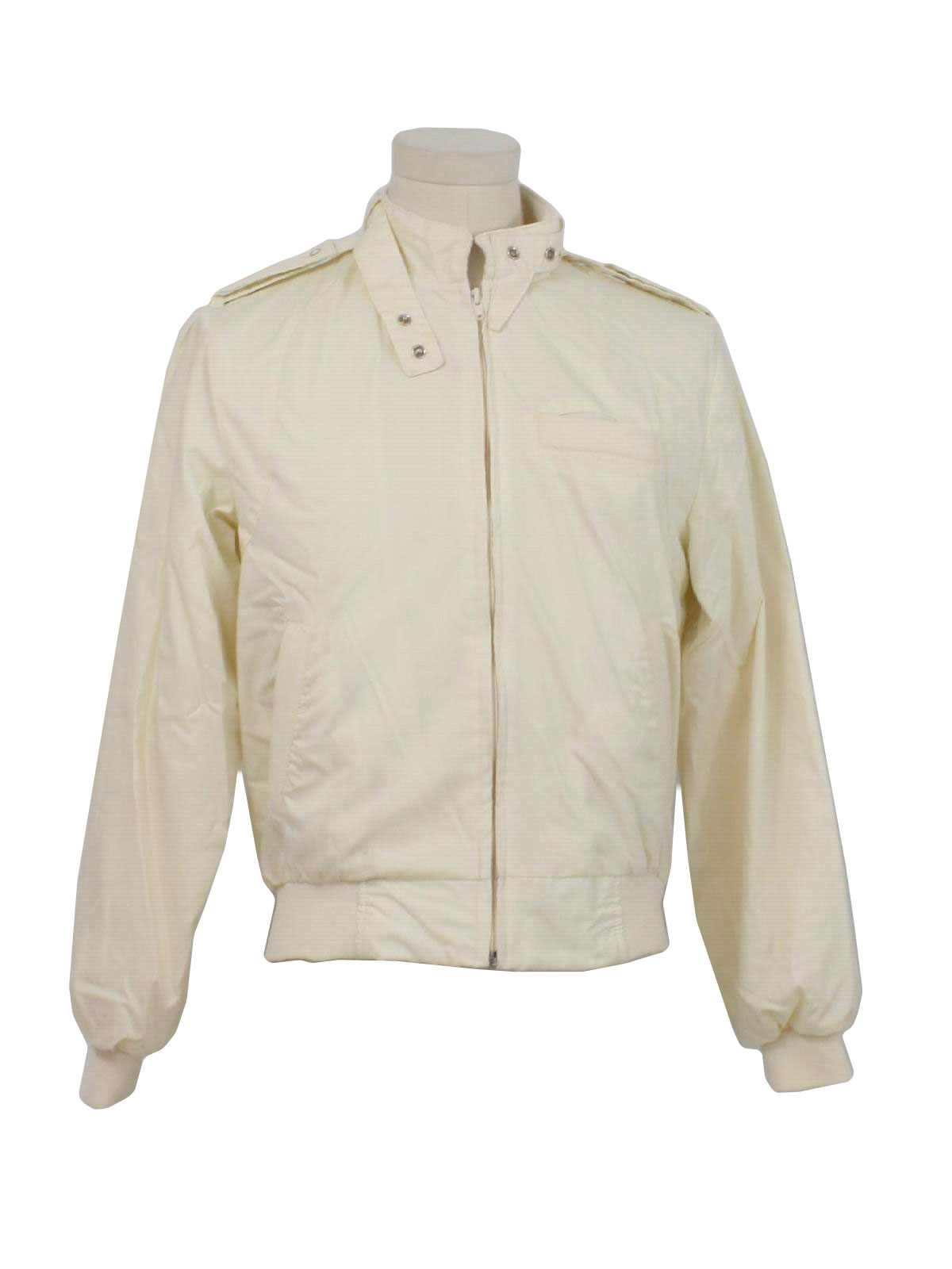 Retro 1980's Jacket (Sears) : 80s -Sears- Mens cream cotton and ...