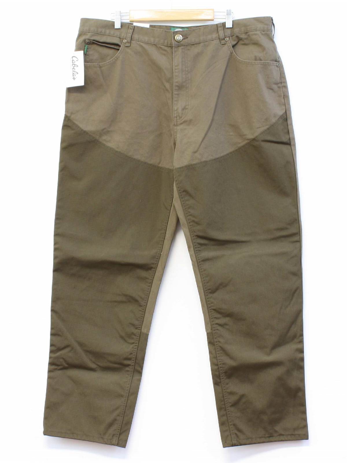 Retro Nineties Pants: 90s -Cabelas- Mens night brown cotton and nylon ...