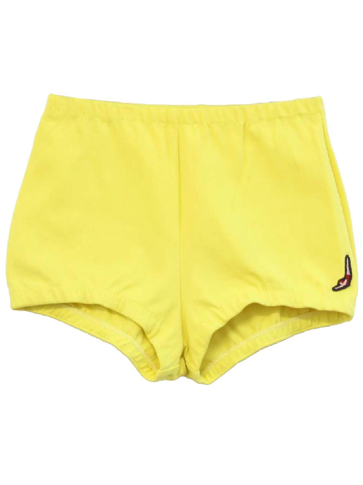 womens yellow swim shorts
