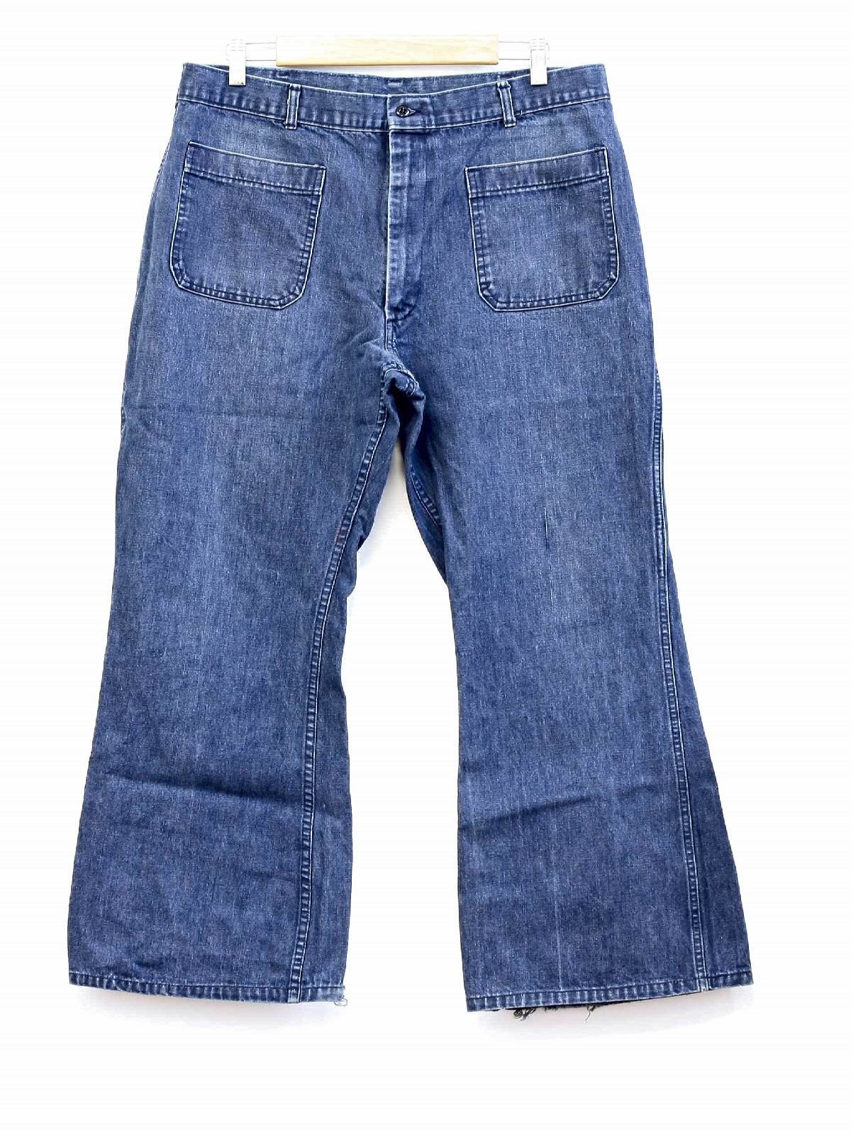 Retro 70's Bellbottom Pants: 70s -Utility Trousers- Mens blue ...