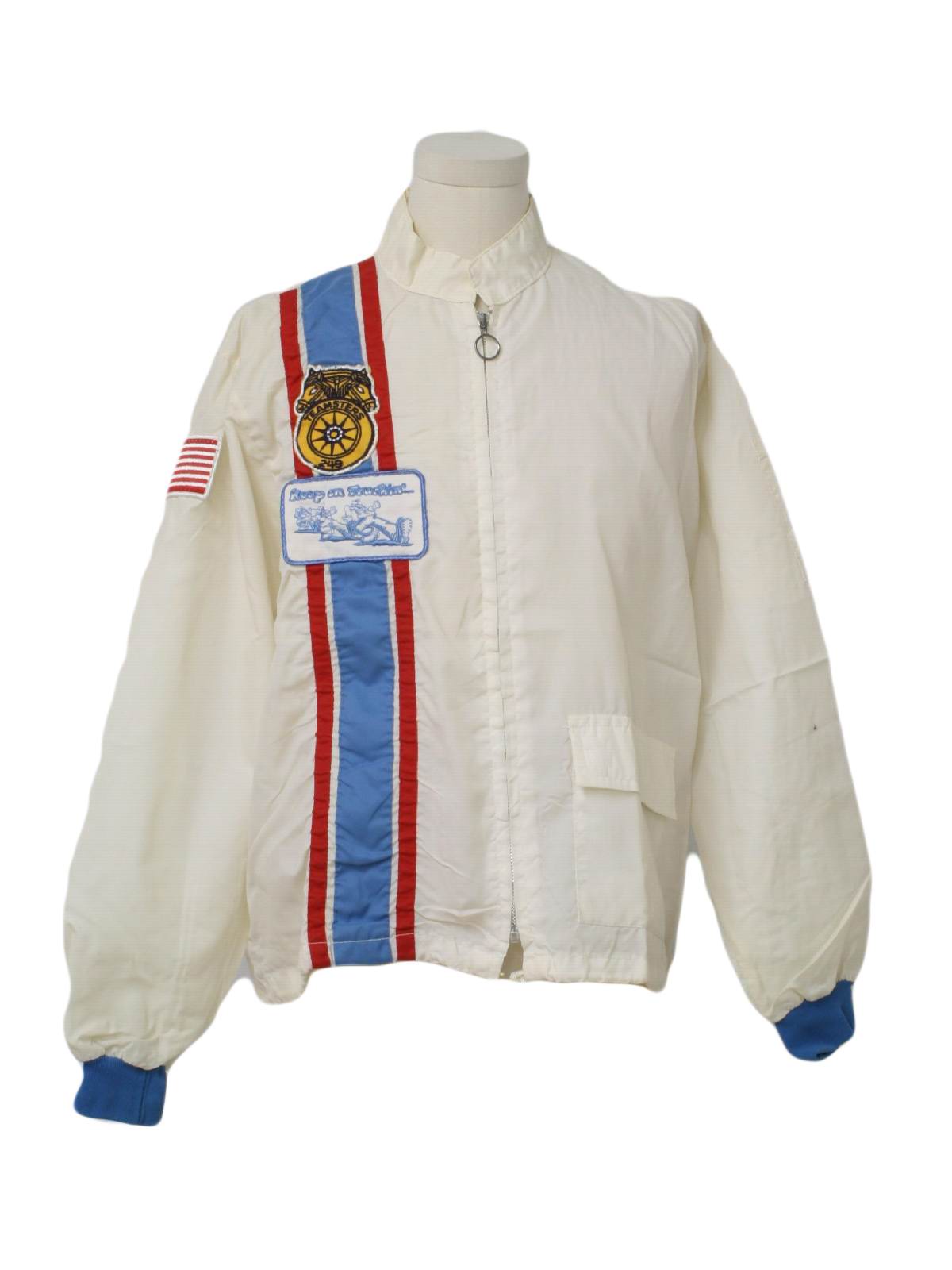 Vintage 1960's Jacket: 60s -The Great Lakes Jacket- Mens white with red ...