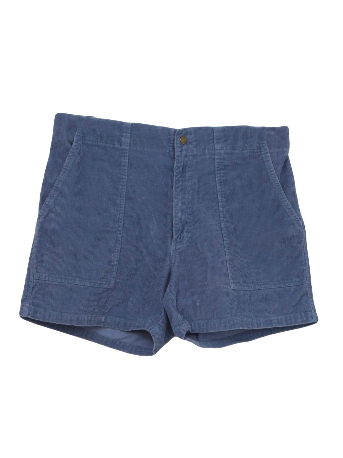 Retro Eighties Shorts: 80s -Towncraft- Mens blue cotton corduroy ...