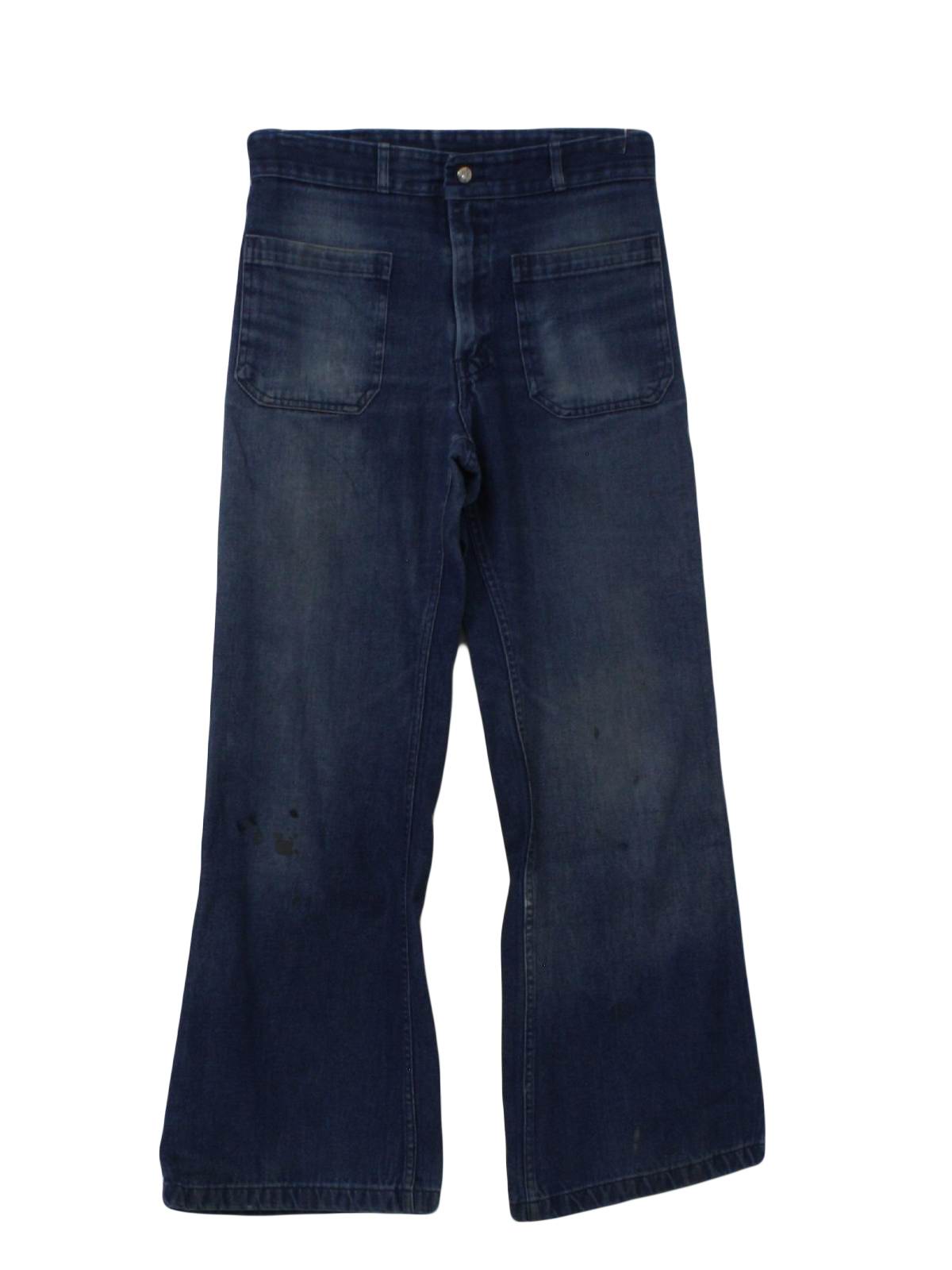 Seafarer 1970s Vintage Bellbottom Pants: 70s -Seafarer- Mens faded blue ...
