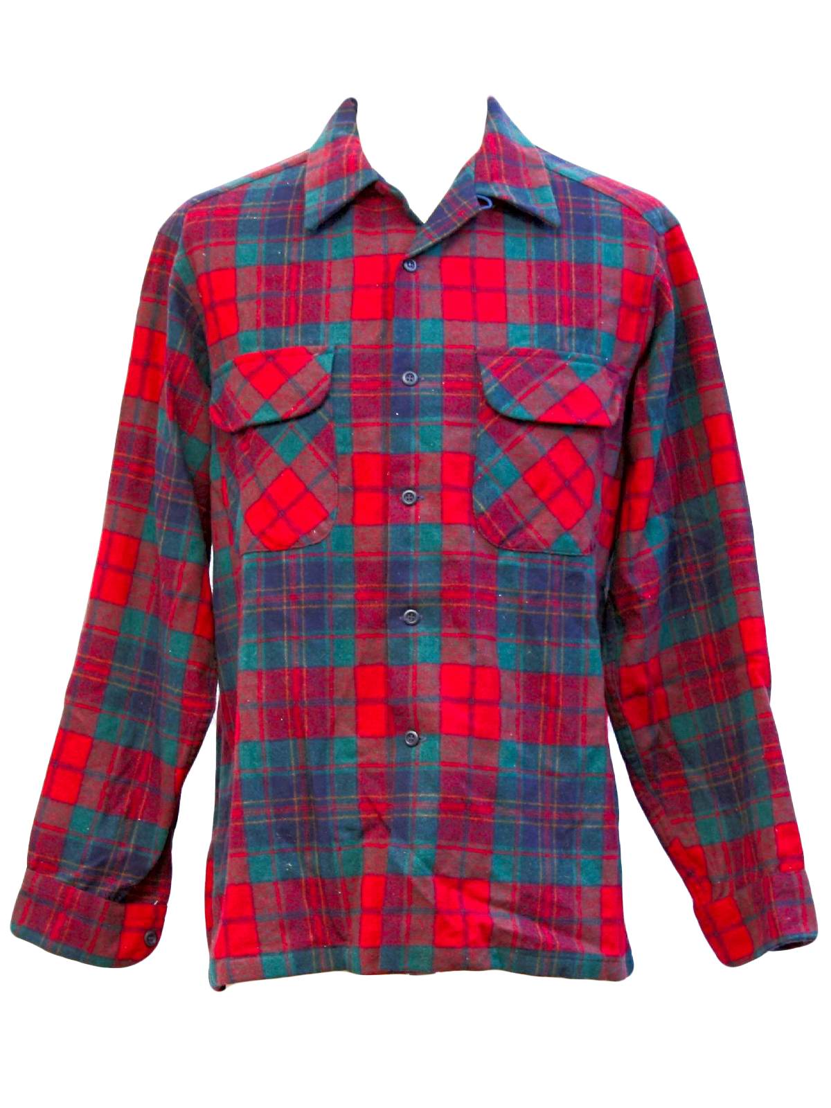 1960's Pendleton Mens Pendleton Wool Board Shirt