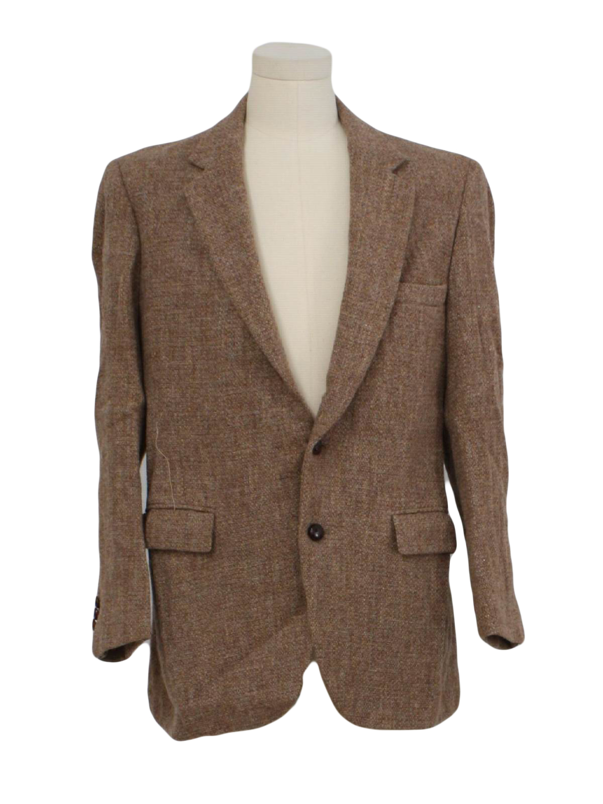 1970s Vintage Jacket: 70s -Harris Tweed - Mens mocha brown, wool tweed ...