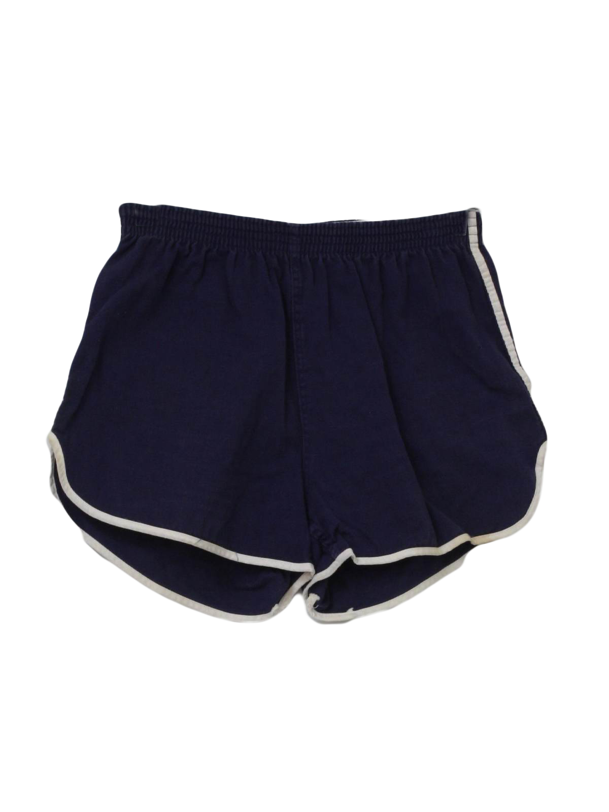 Retro 1970s Shorts: 70s -Healthknit- Unisex navy blue background cotton ...