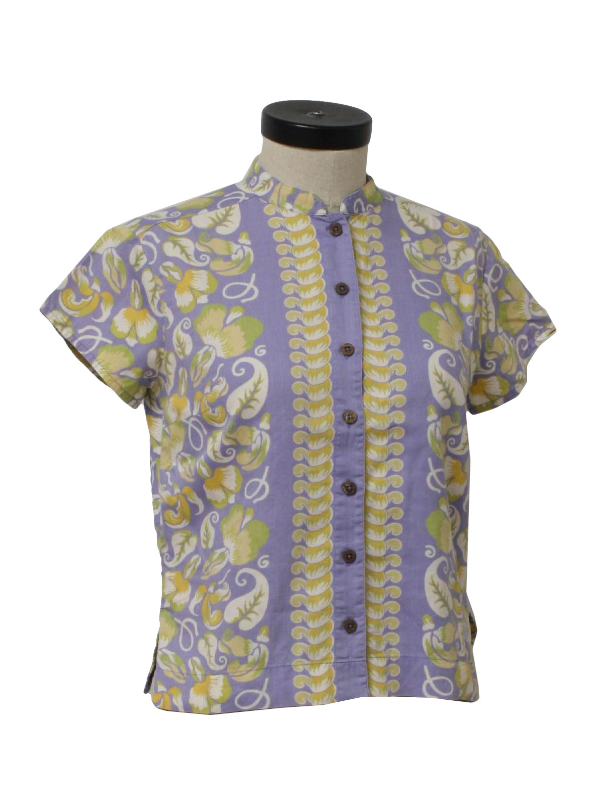 Pataloha 1980s Vintage Hawaiian Shirt: 80s -Pataloha- Womens lavender