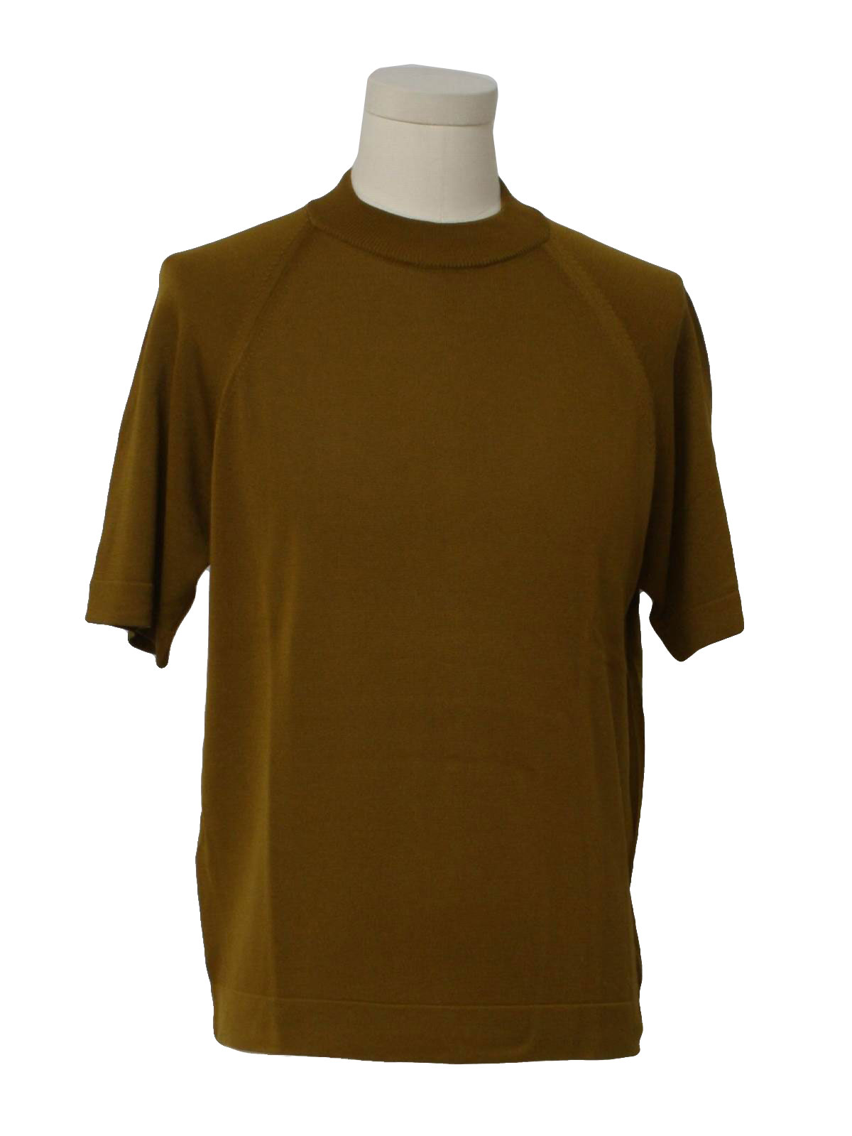 1960s McGregor Knit Shirt: 60s -McGregor- Mens ochre colored, short ...
