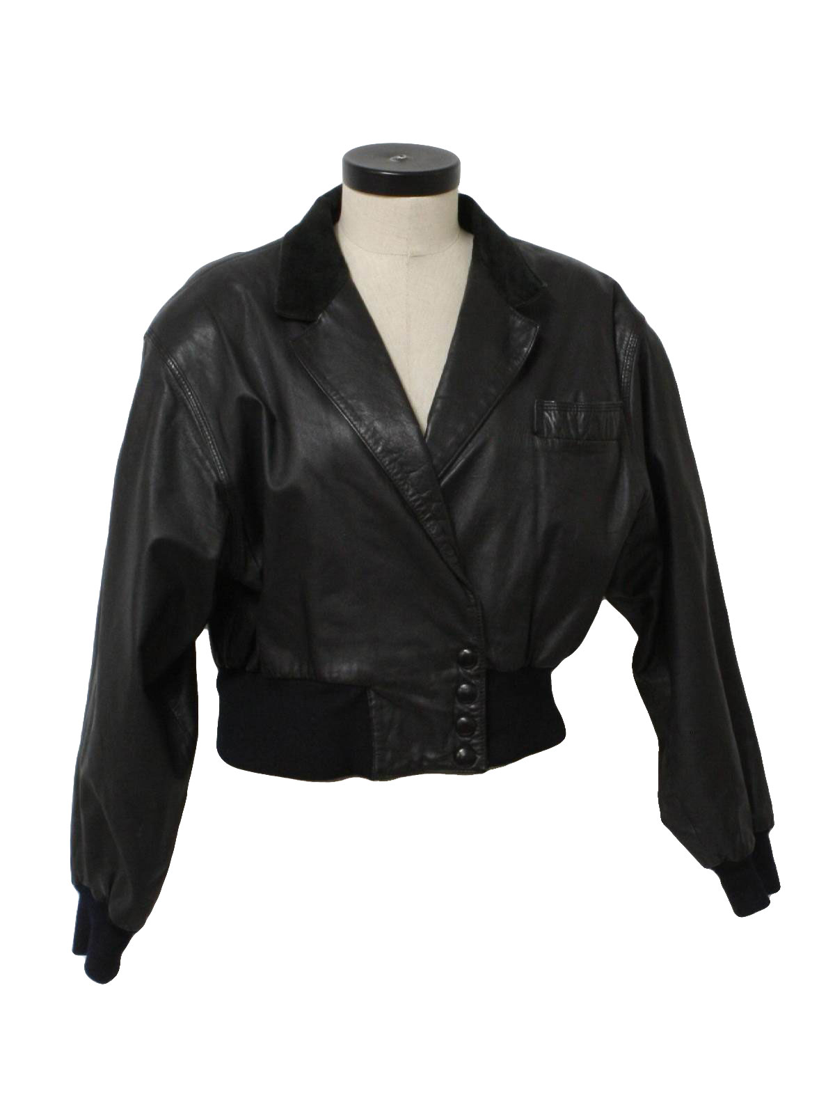 Eighties Yucatan Bay Leather Jacket: 80s -Yucatan Bay- Womens black on ...