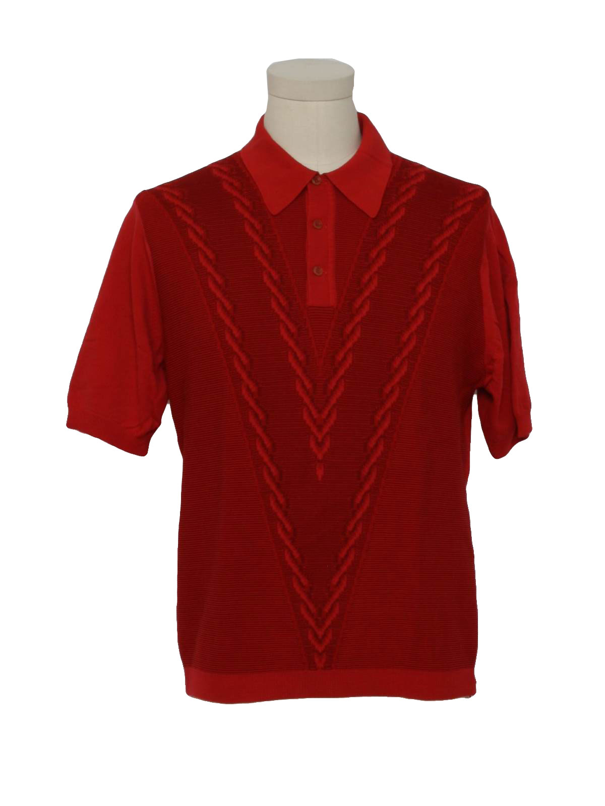 Vintage Leonardo Strassi 70's Knit Shirt: 70s -Leonardo Strassi