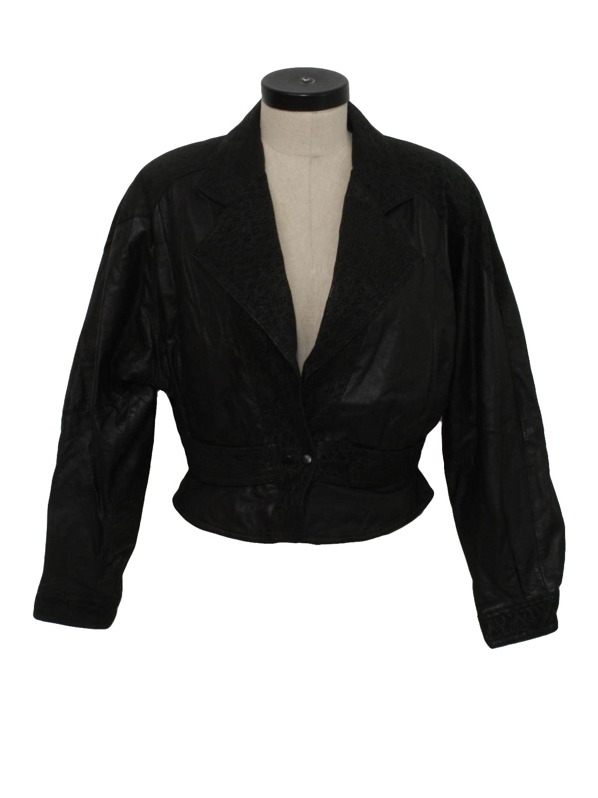 Pelle Cuir 1980s Vintage Leather Jacket: 80s -Pelle Cuir- Womens black ...