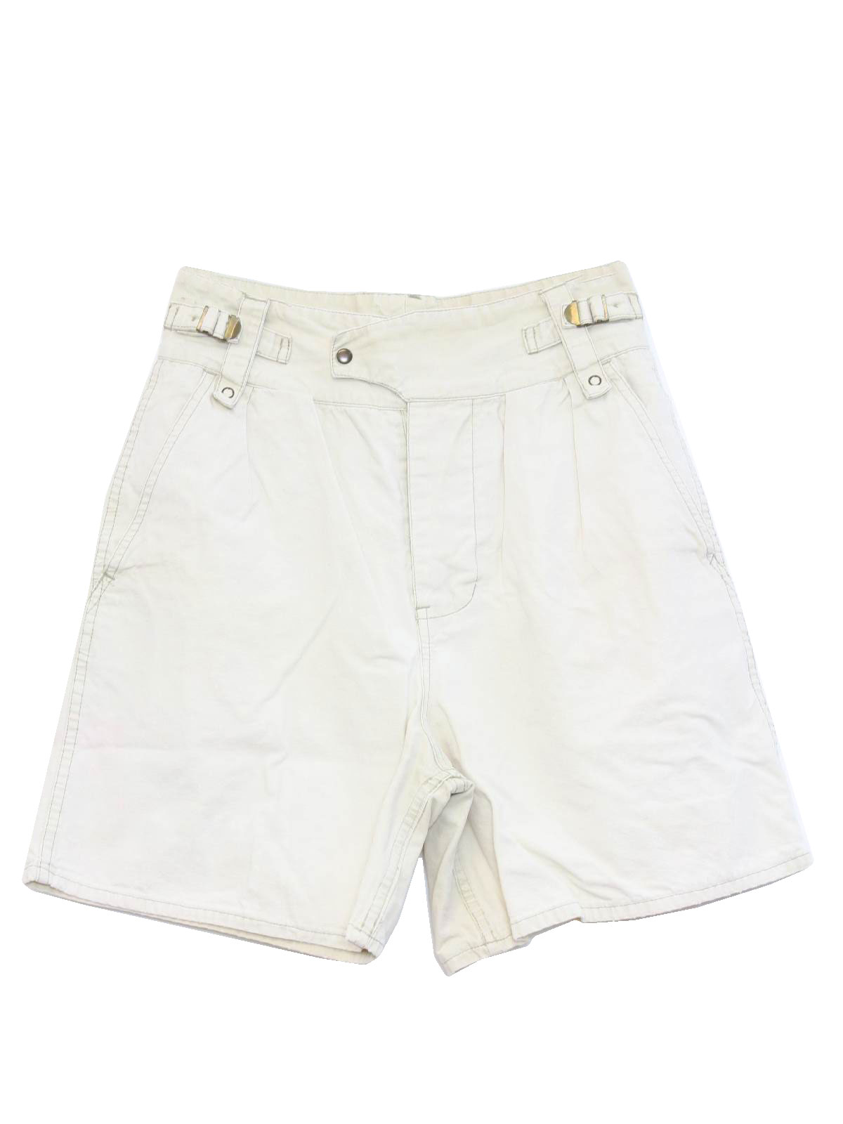 1980s Vintage Shorts: 80s -JRS- Womens khaki tan thick cotton high ...