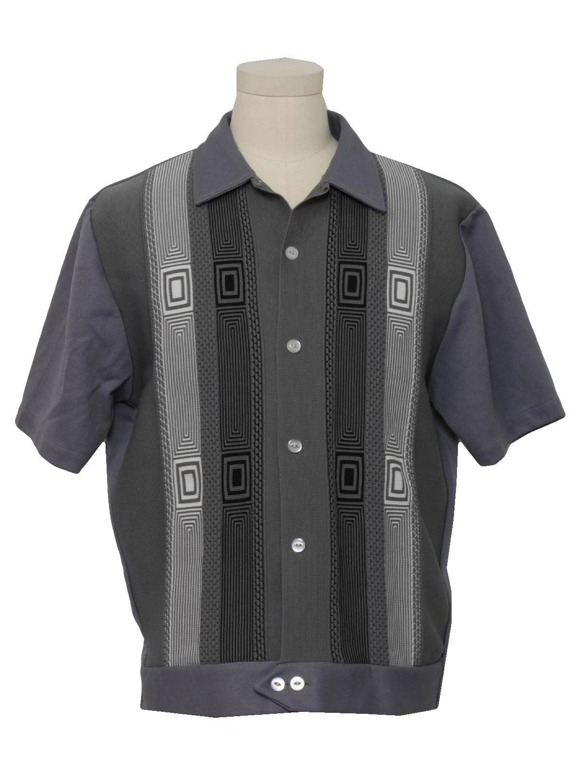 Vintage Gaucho Seventies Knit Shirt: 70s -Gaucho- Mens grey background ...